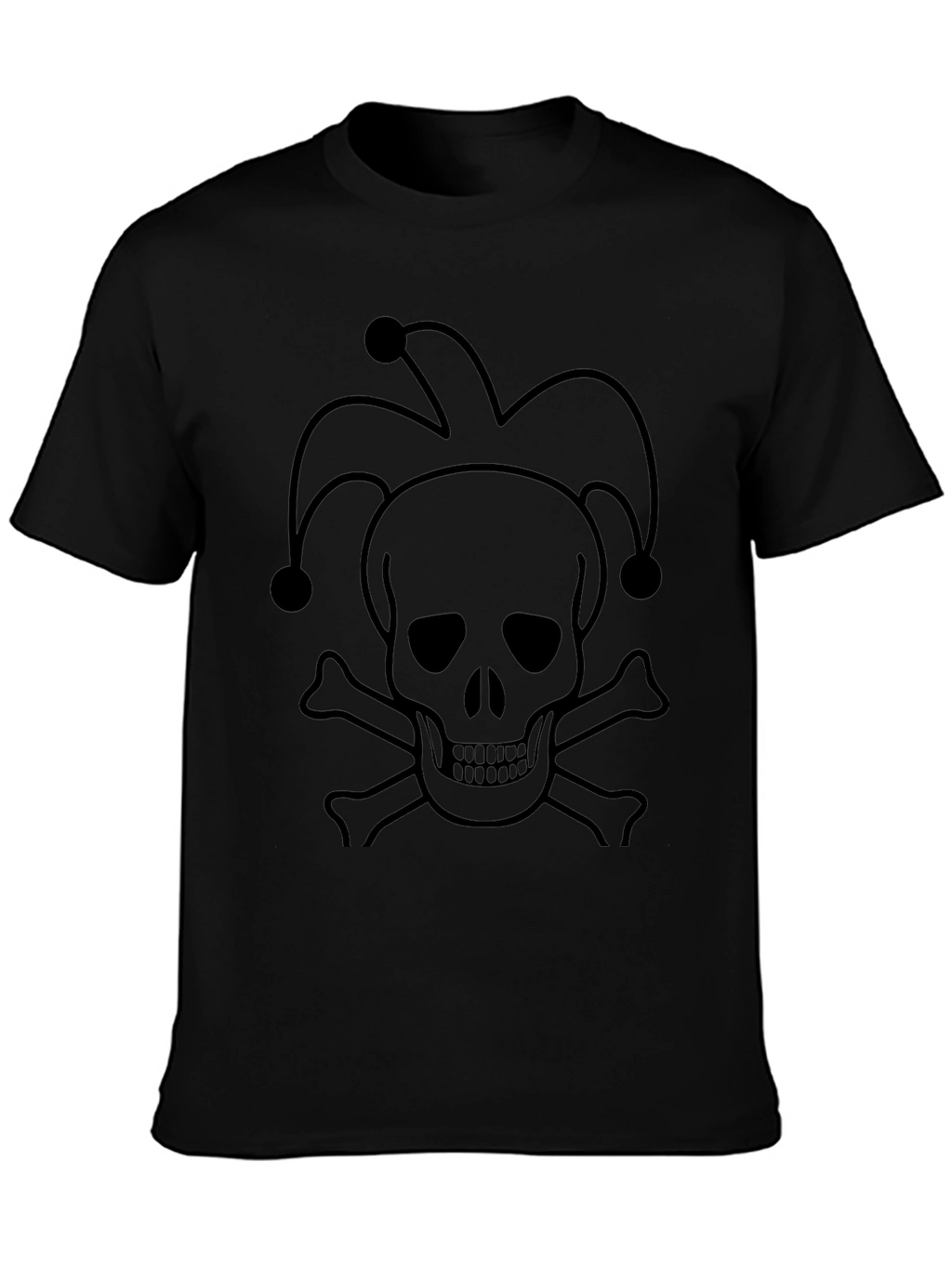 Skull Jester T-Shirt - Black Graphic Tee