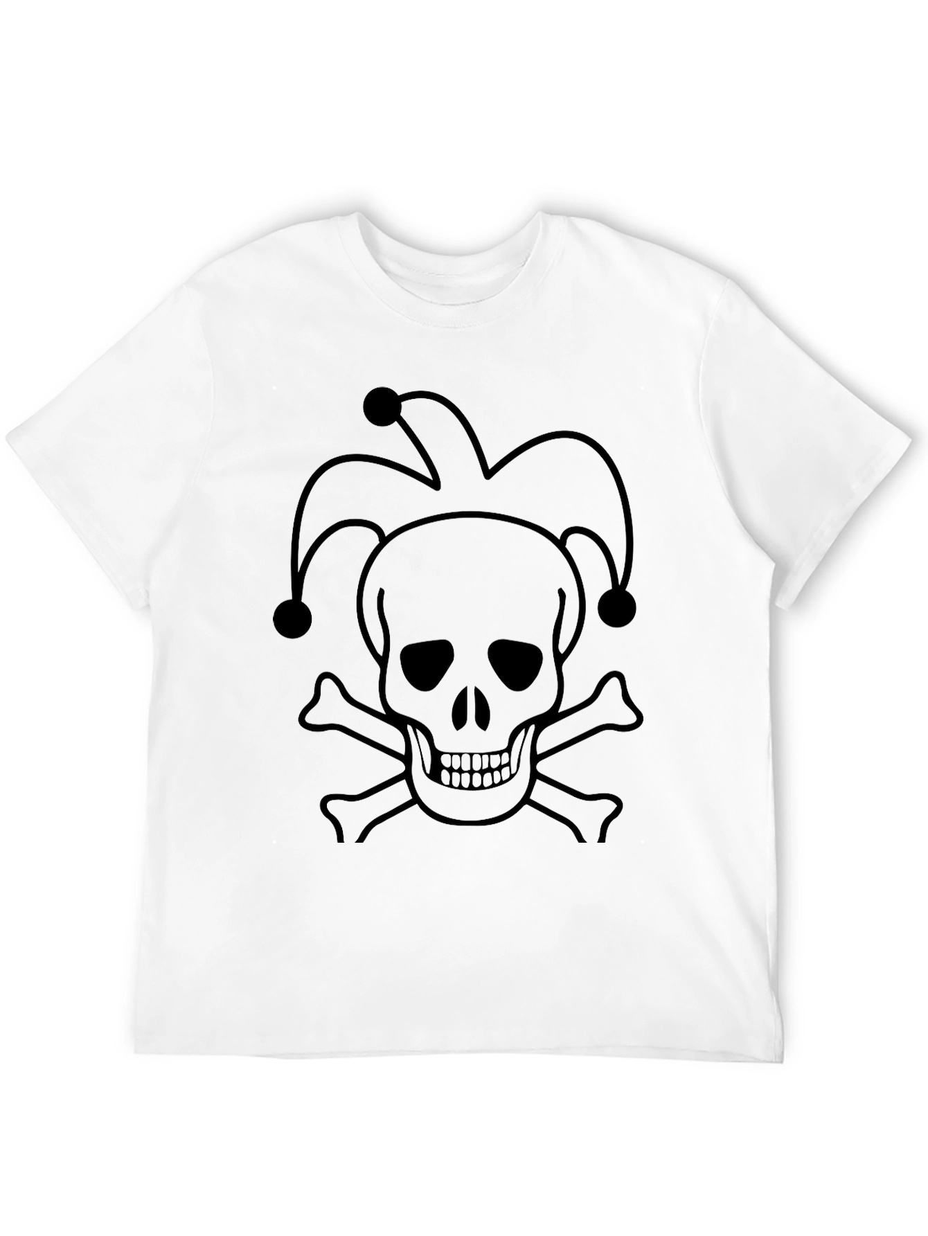 Skull Jester T-Shirt - Black Graphic Tee