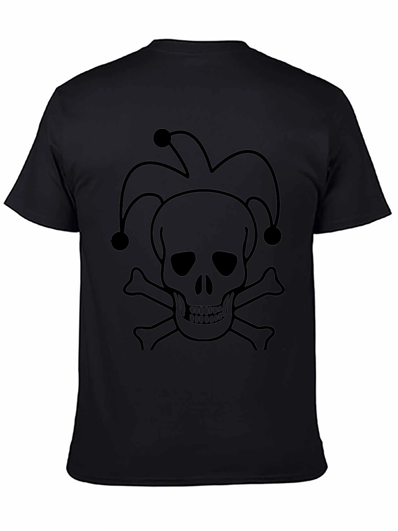 Skull Jester T-Shirt - Black Graphic Tee