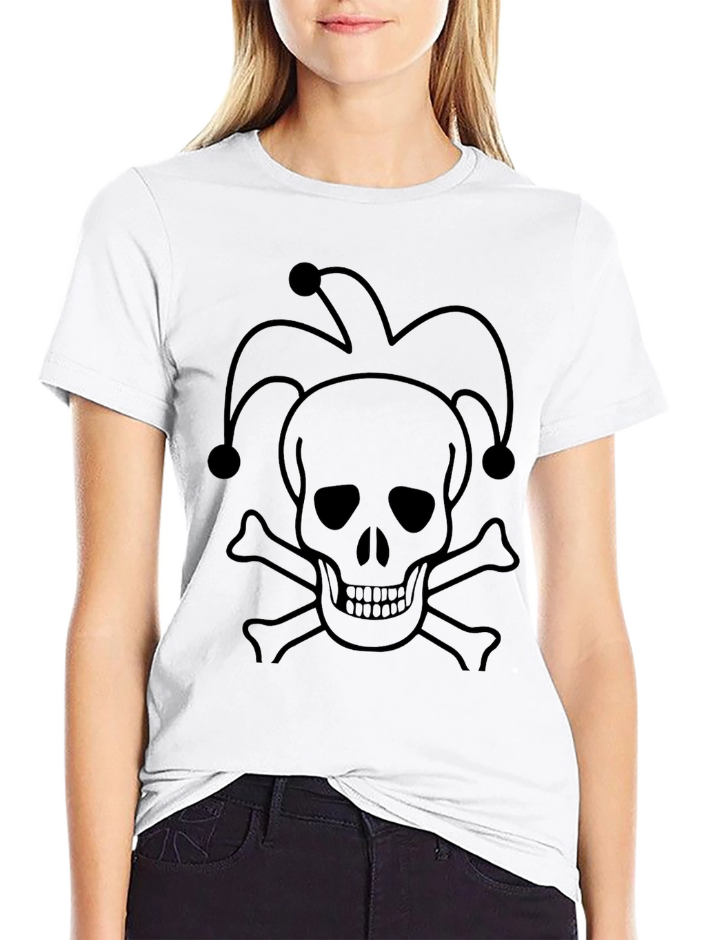 Skull Jester T-Shirt - Black Graphic Tee