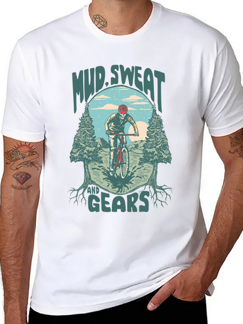 Mud Sweat and Gears Mountain Bike Graphic T-Shirt