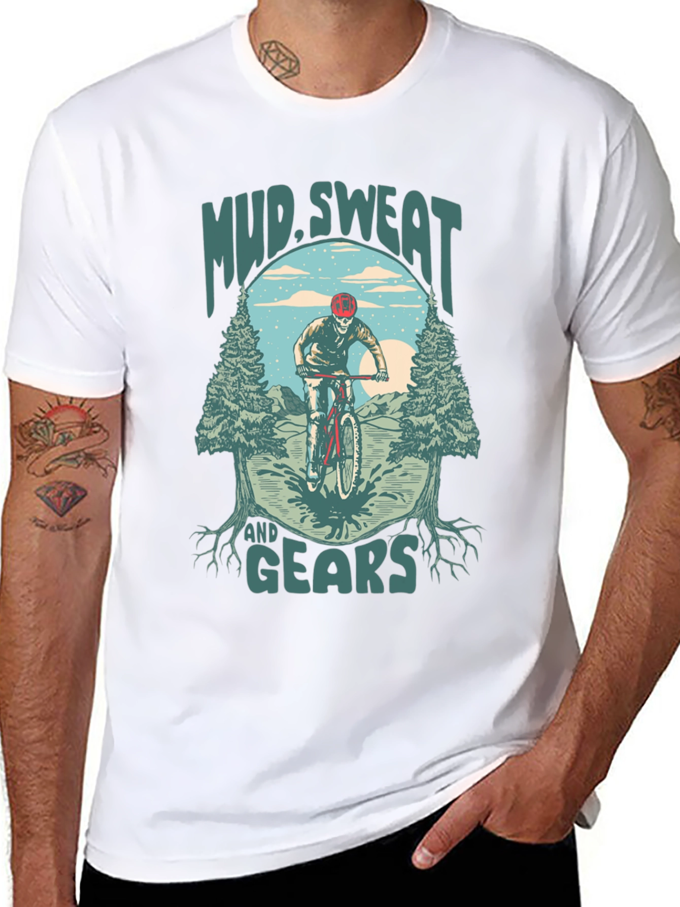 Mud Sweat and Gears Mountain Bike Graphic T-Shirt