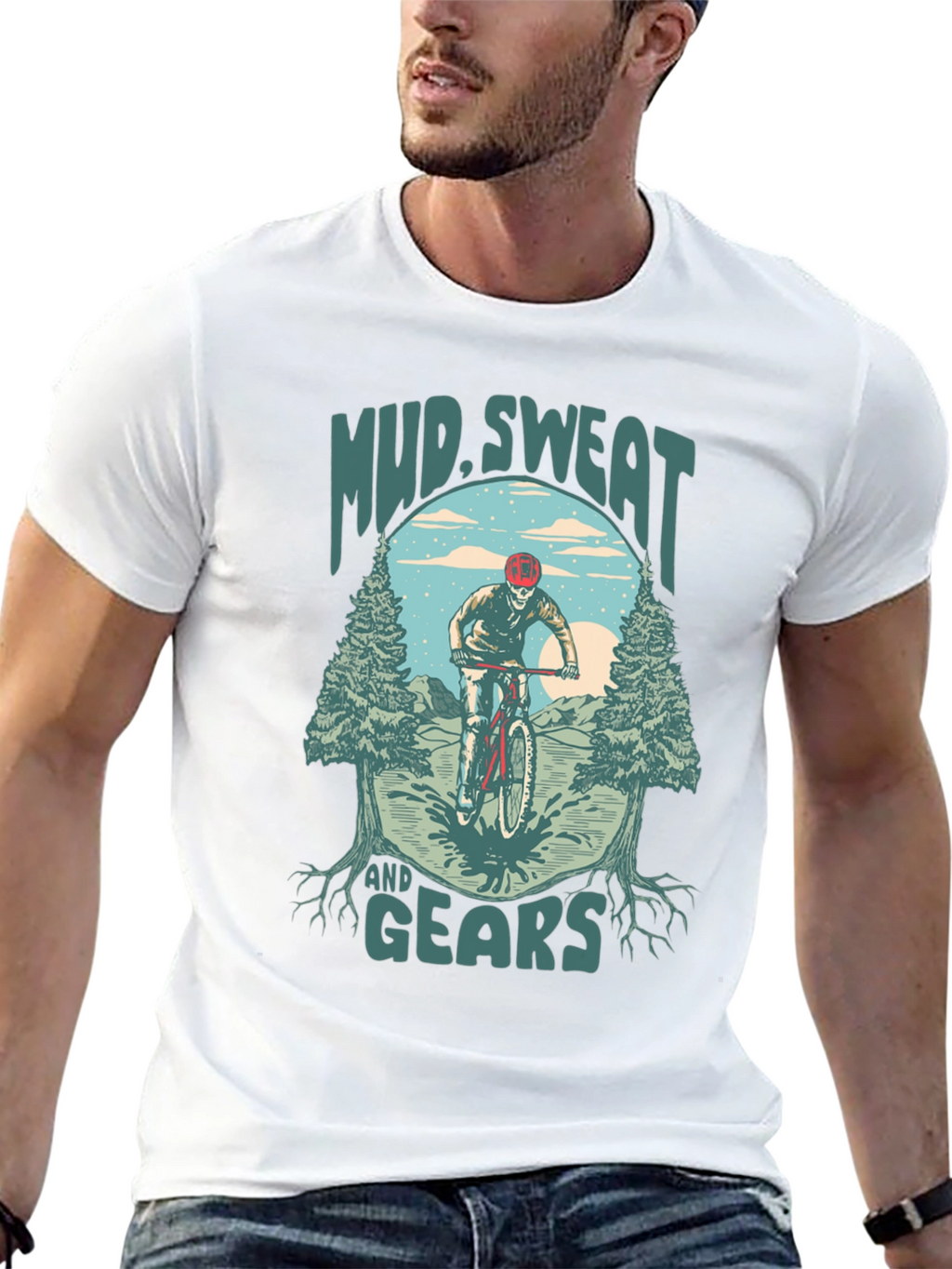 Mud Sweat and Gears Mountain Bike Graphic T-Shirt