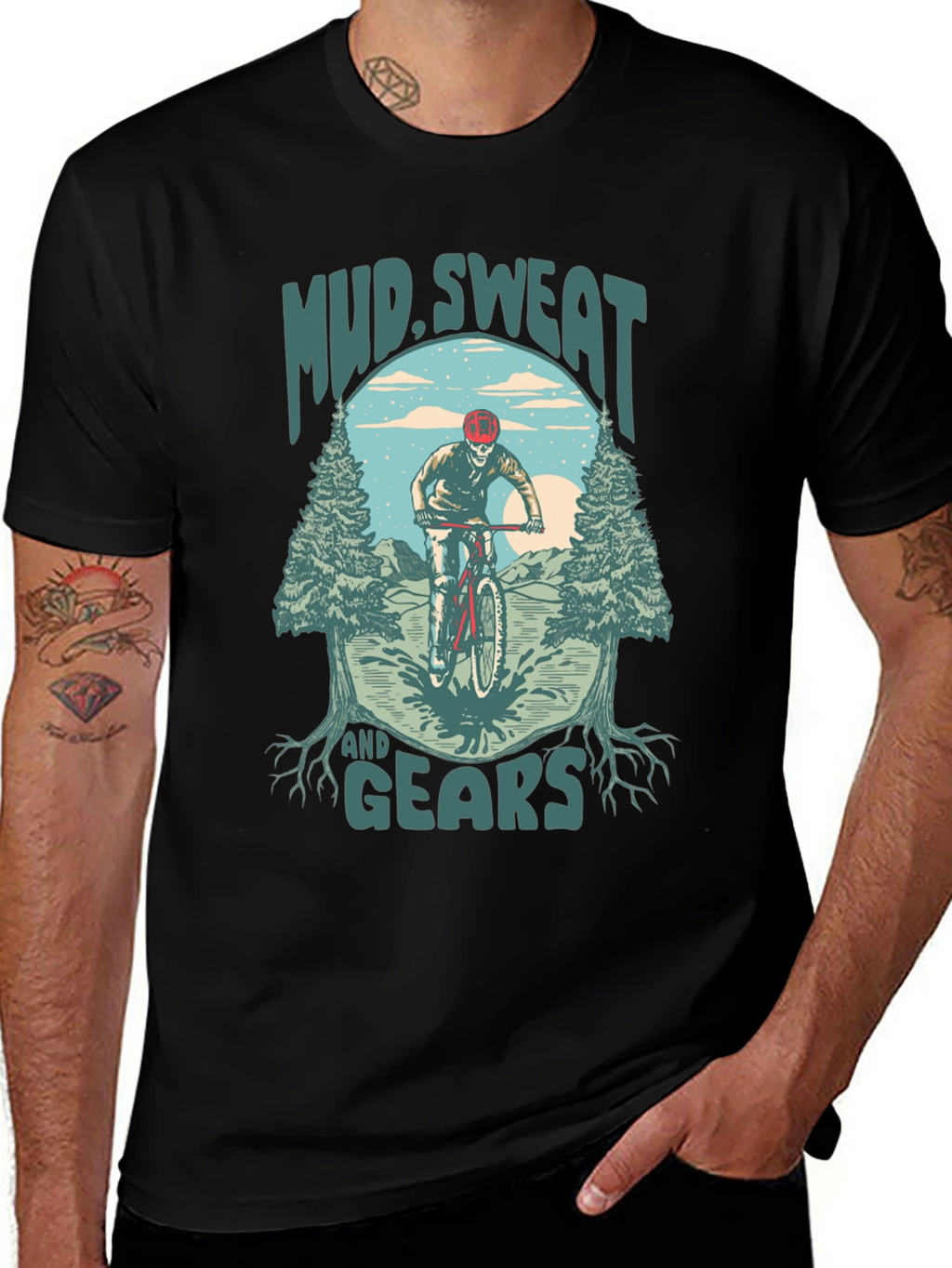 Mud Sweat and Gears Mountain Bike Graphic T-Shirt