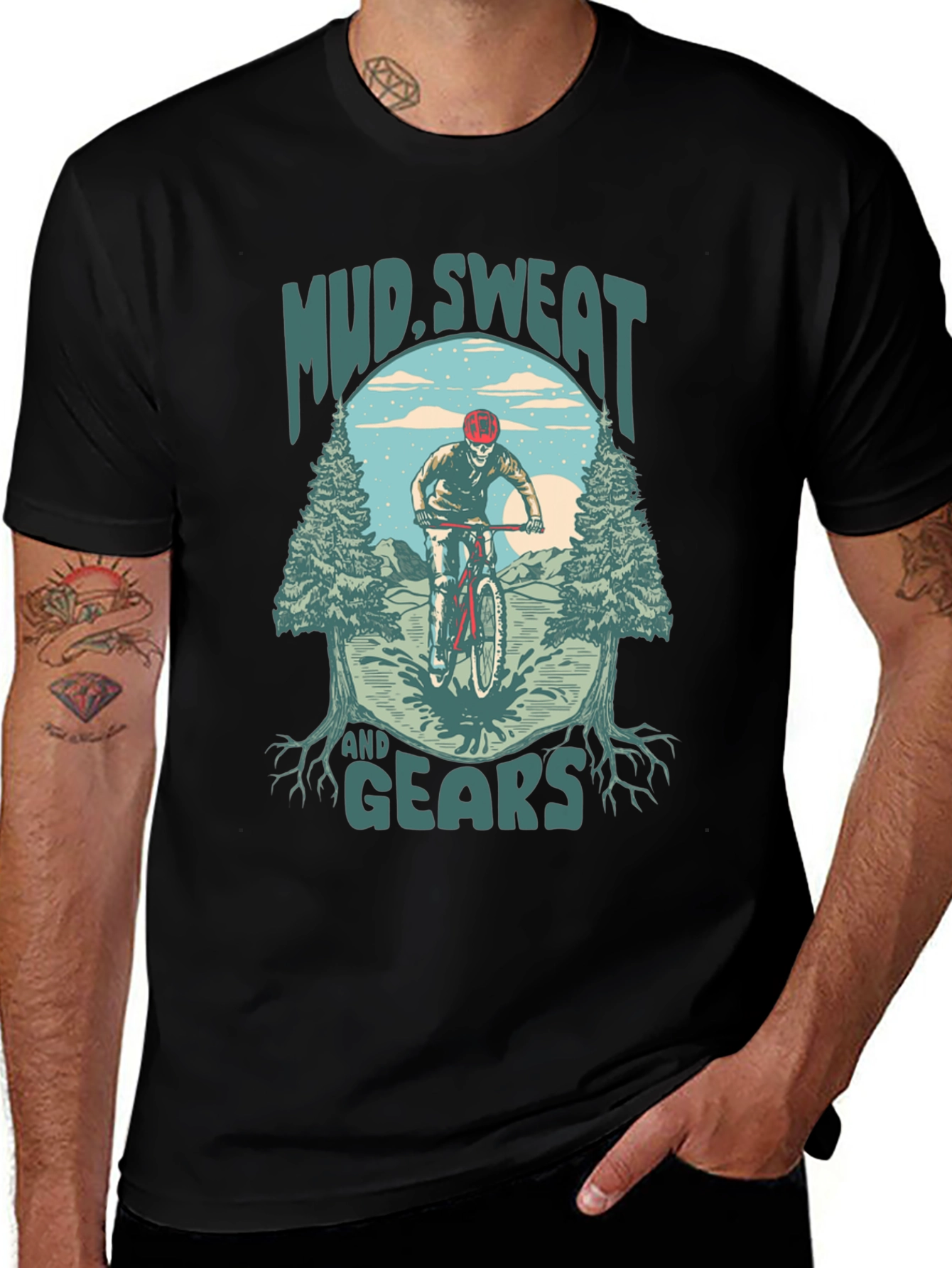 Mud Sweat and Gears Mountain Bike Graphic T-Shirt