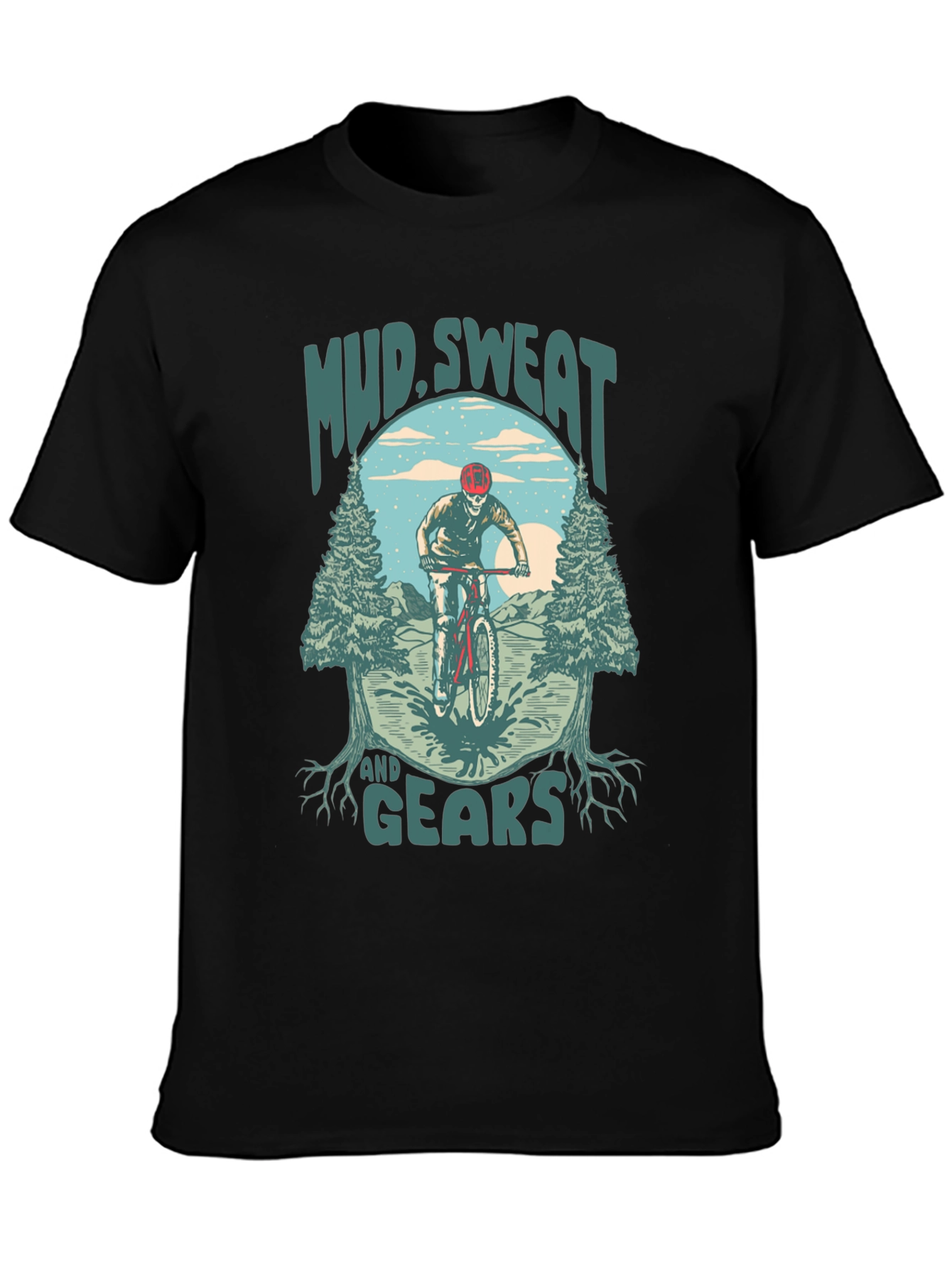 Mud Sweat and Gears Mountain Bike Graphic T-Shirt