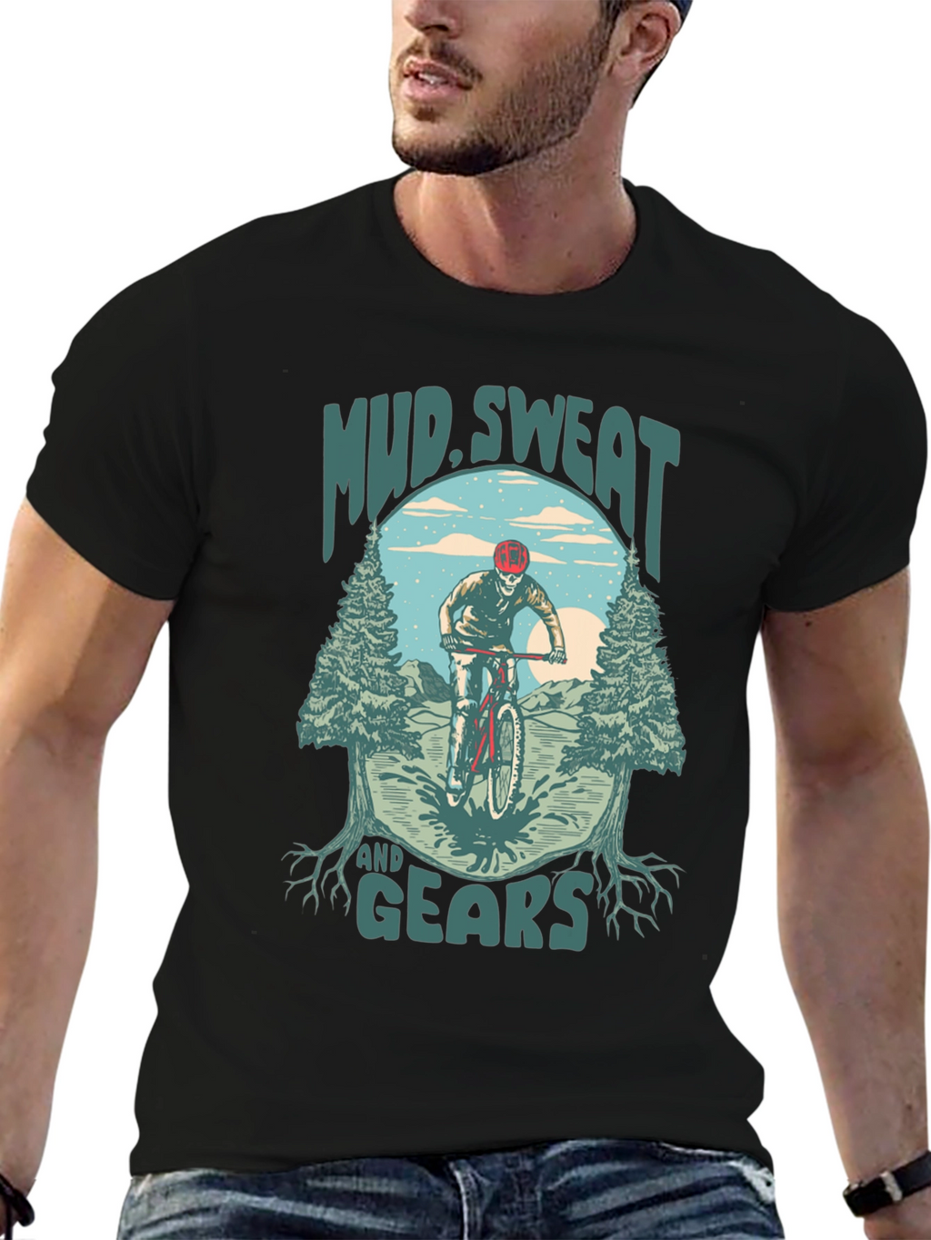 Mud Sweat and Gears Mountain Bike Graphic T-Shirt