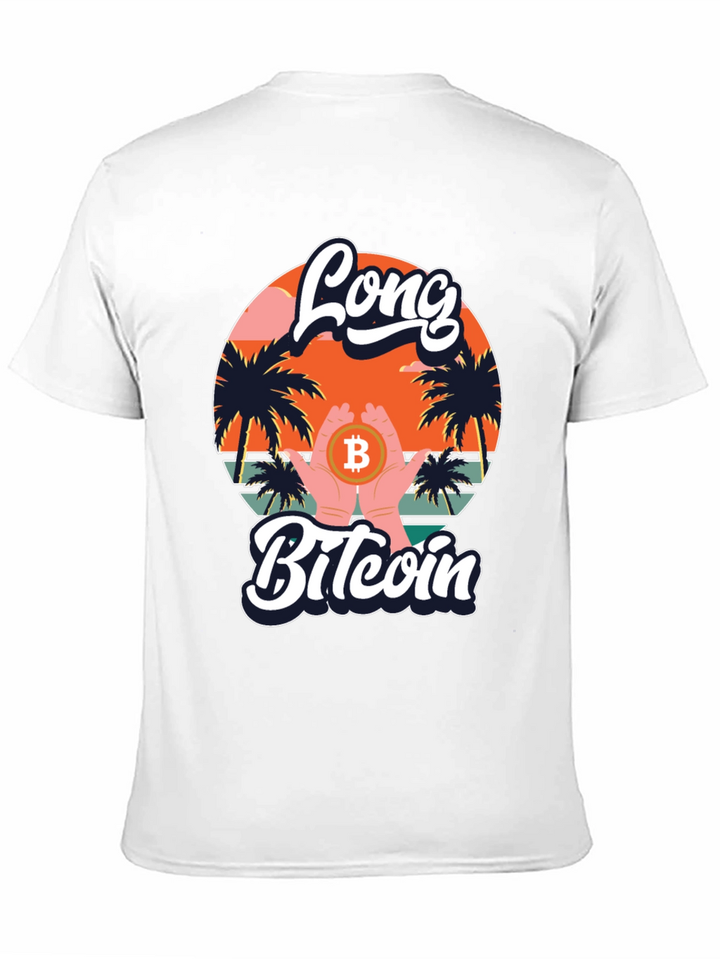 Long Bitcoin T-Shirt Crypto Design