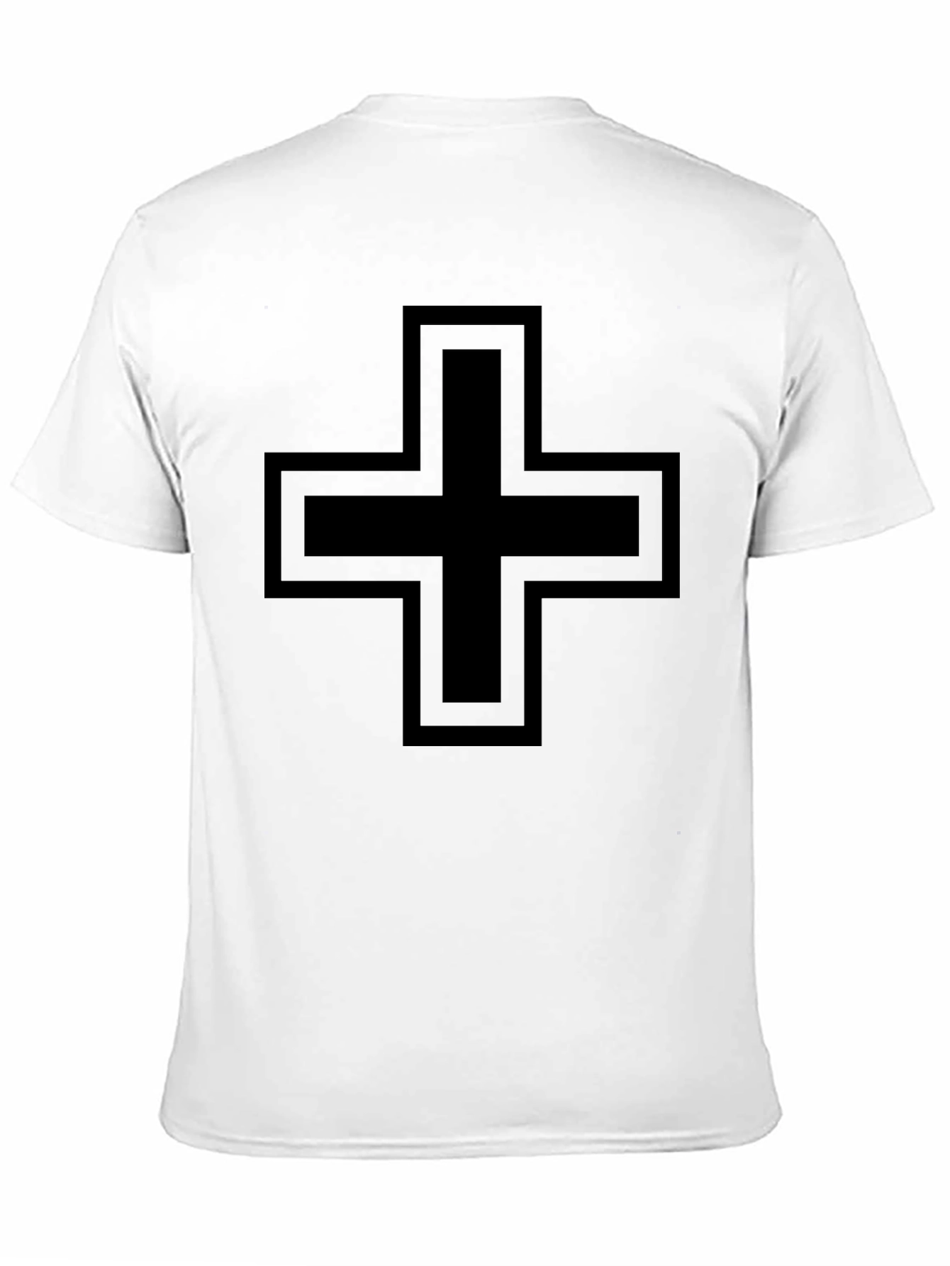 Modern Black Cross Graphic T-Shirt