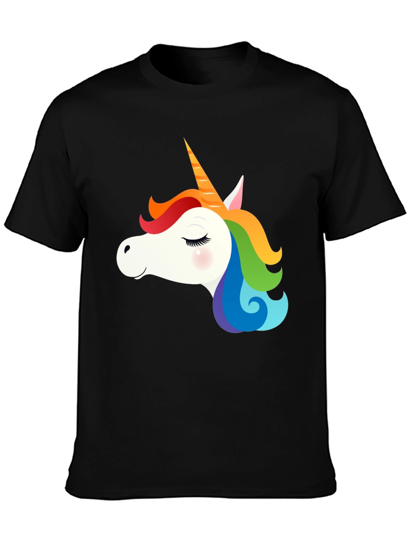 Unicorn Graphic Tee - Black Cotton T-Shirt