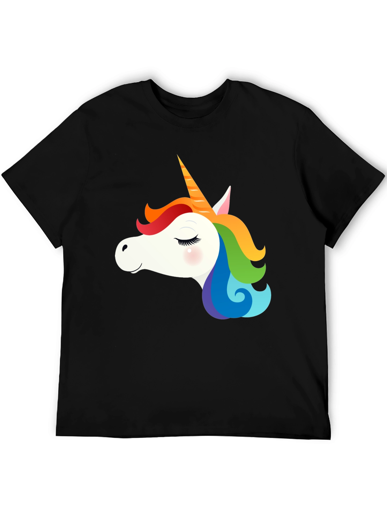 Unicorn Graphic Tee - Black Cotton T-Shirt