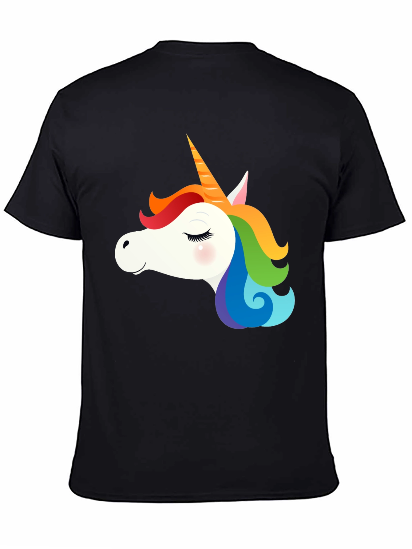 Unicorn Graphic Tee - Black Cotton T-Shirt