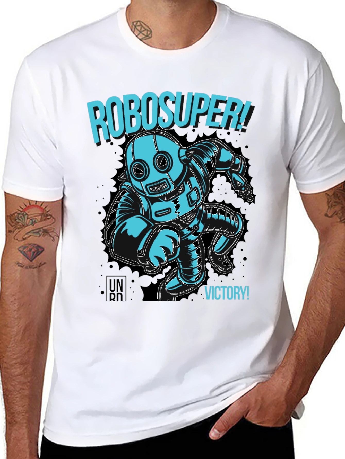 RoboSuper! Graphic Print Black T-Shirt