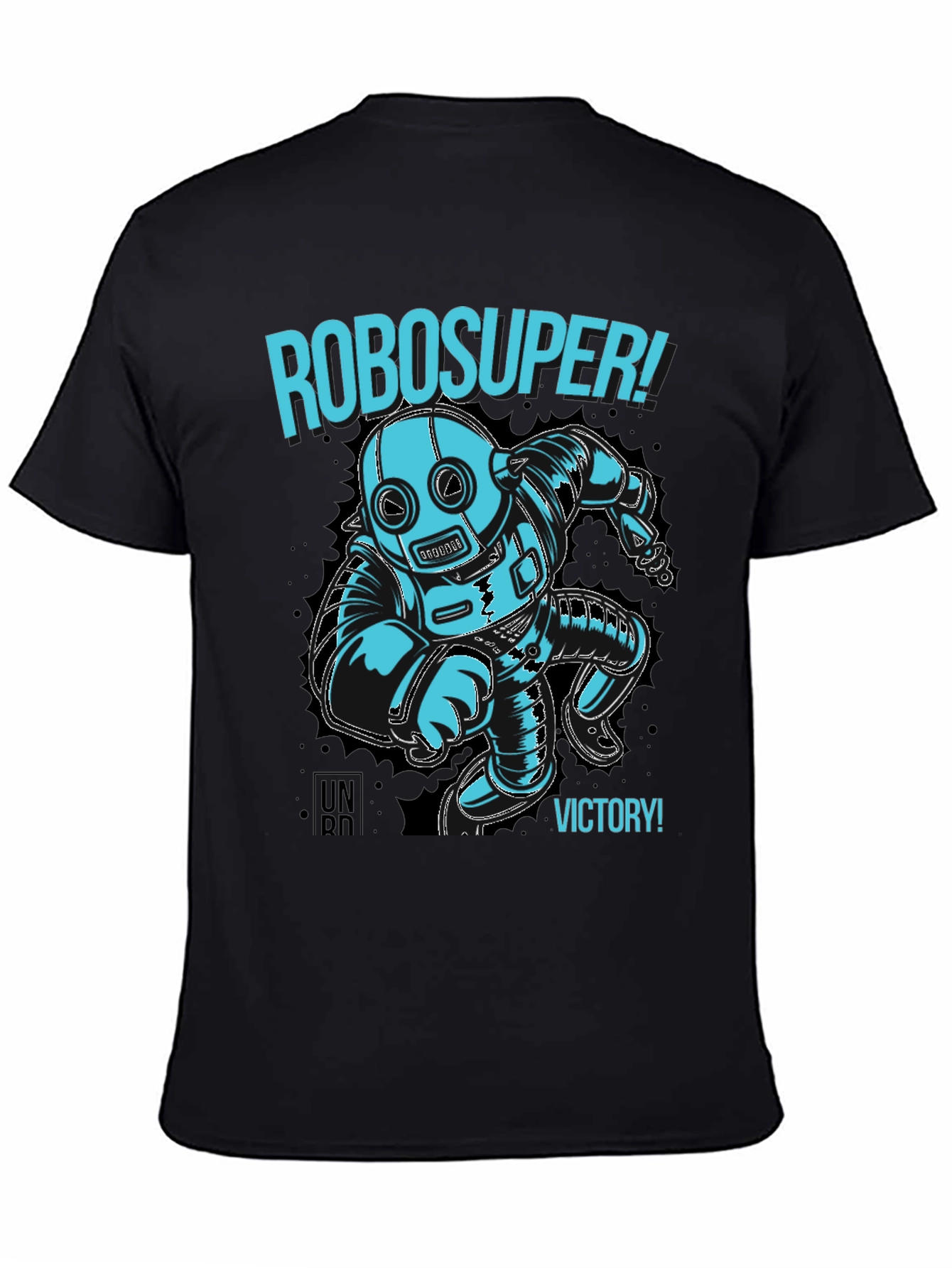 RoboSuper! Graphic Print Black T-Shirt
