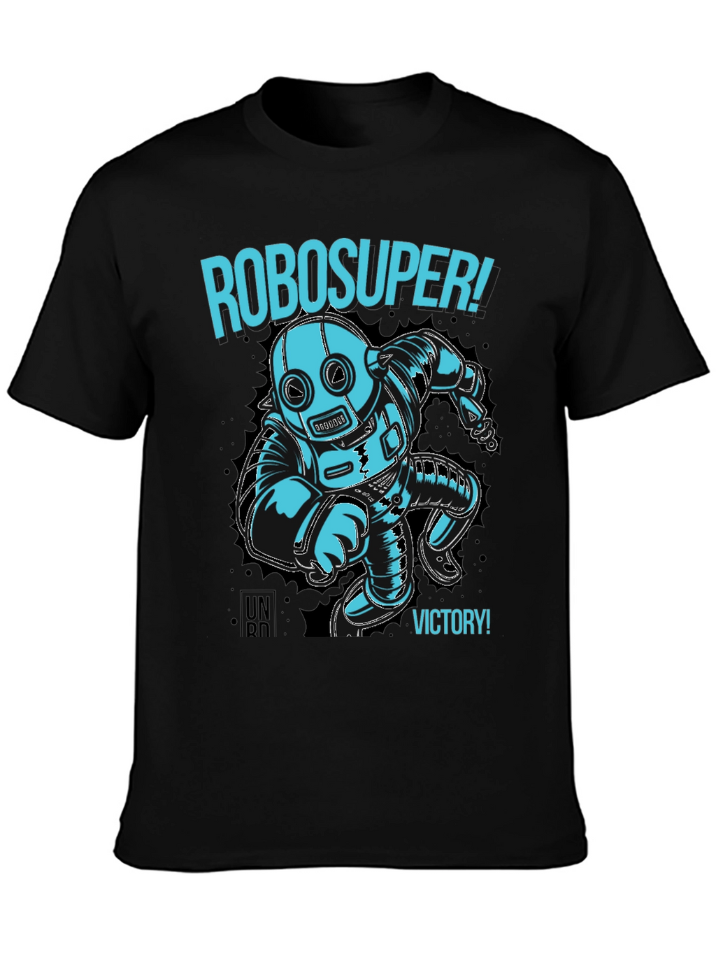 RoboSuper! Graphic Print Black T-Shirt