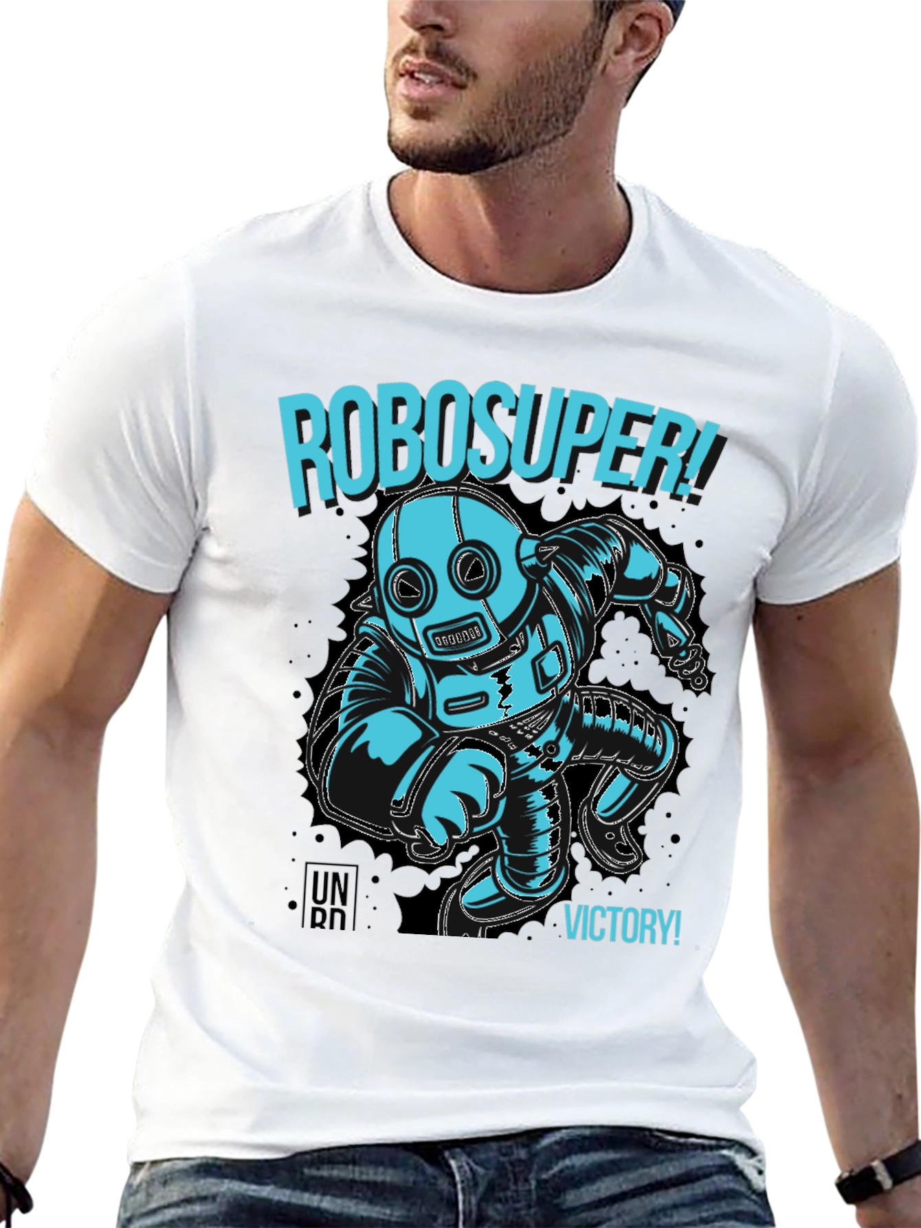 RoboSuper! Graphic Print Black T-Shirt