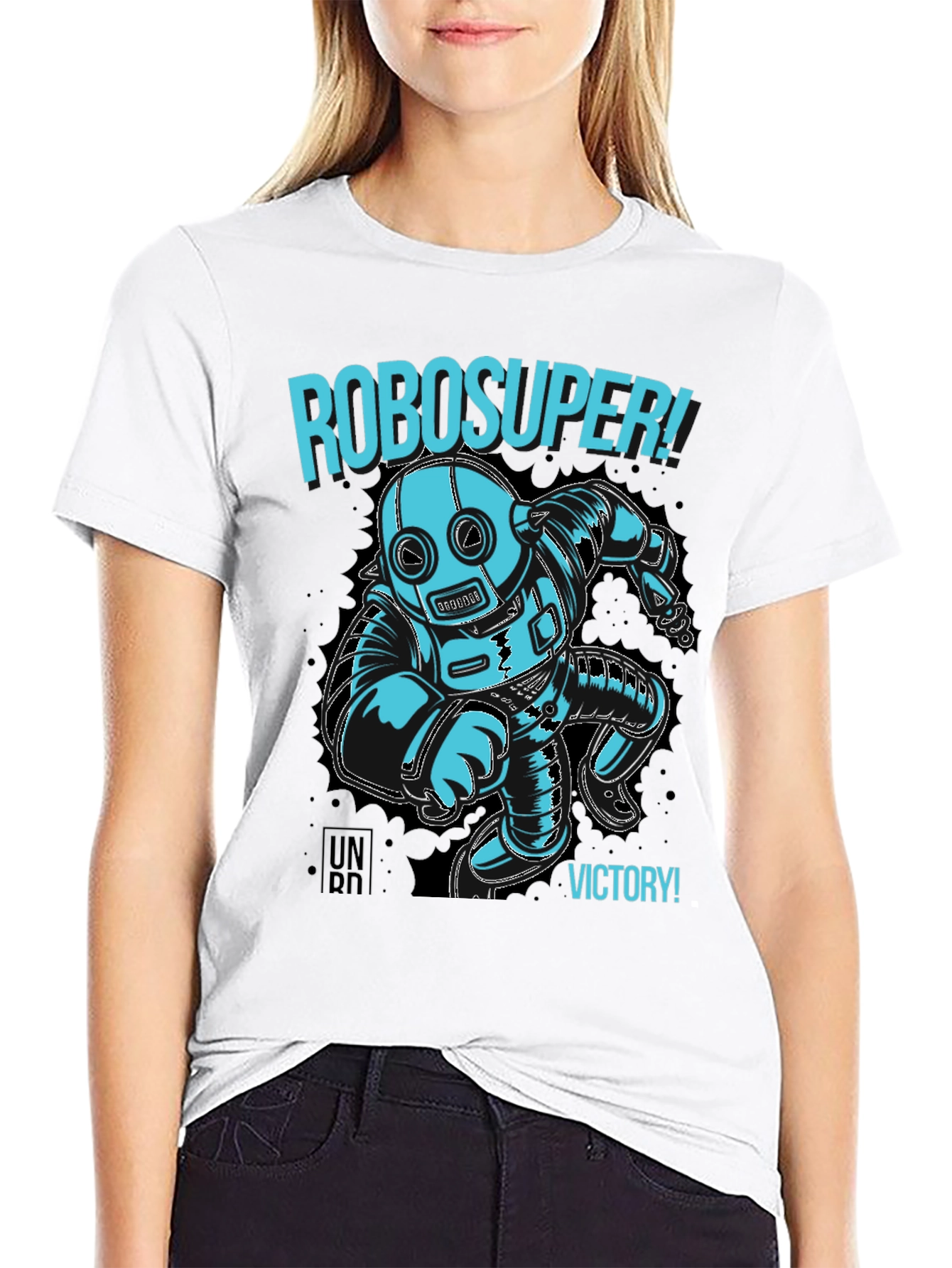 RoboSuper! Graphic Print Black T-Shirt