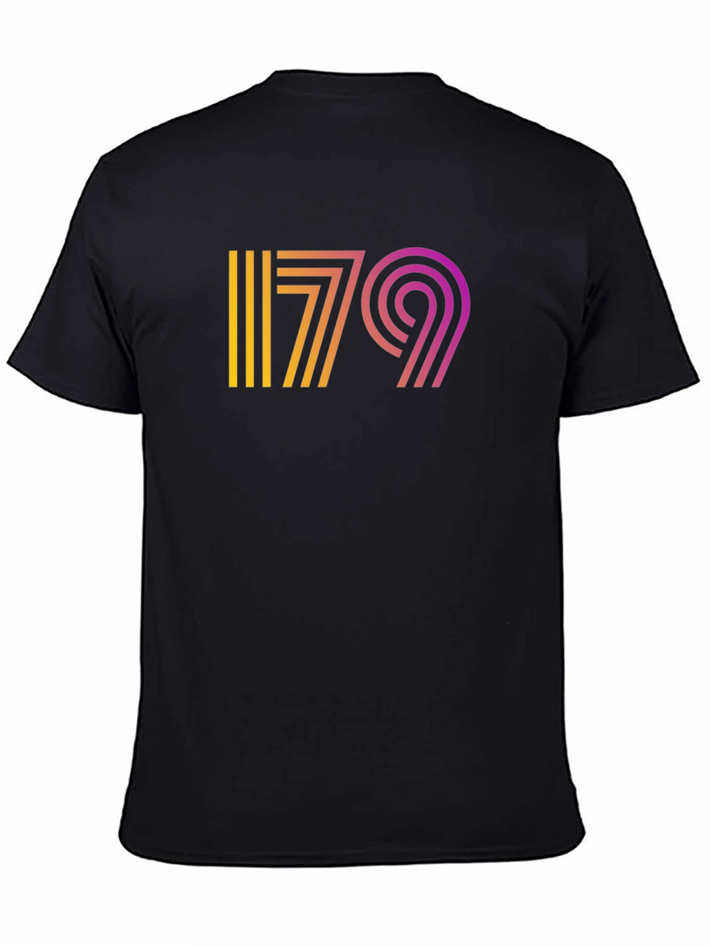 Retro 79 Graphic Tee - Gradient Design Black T-Shirt