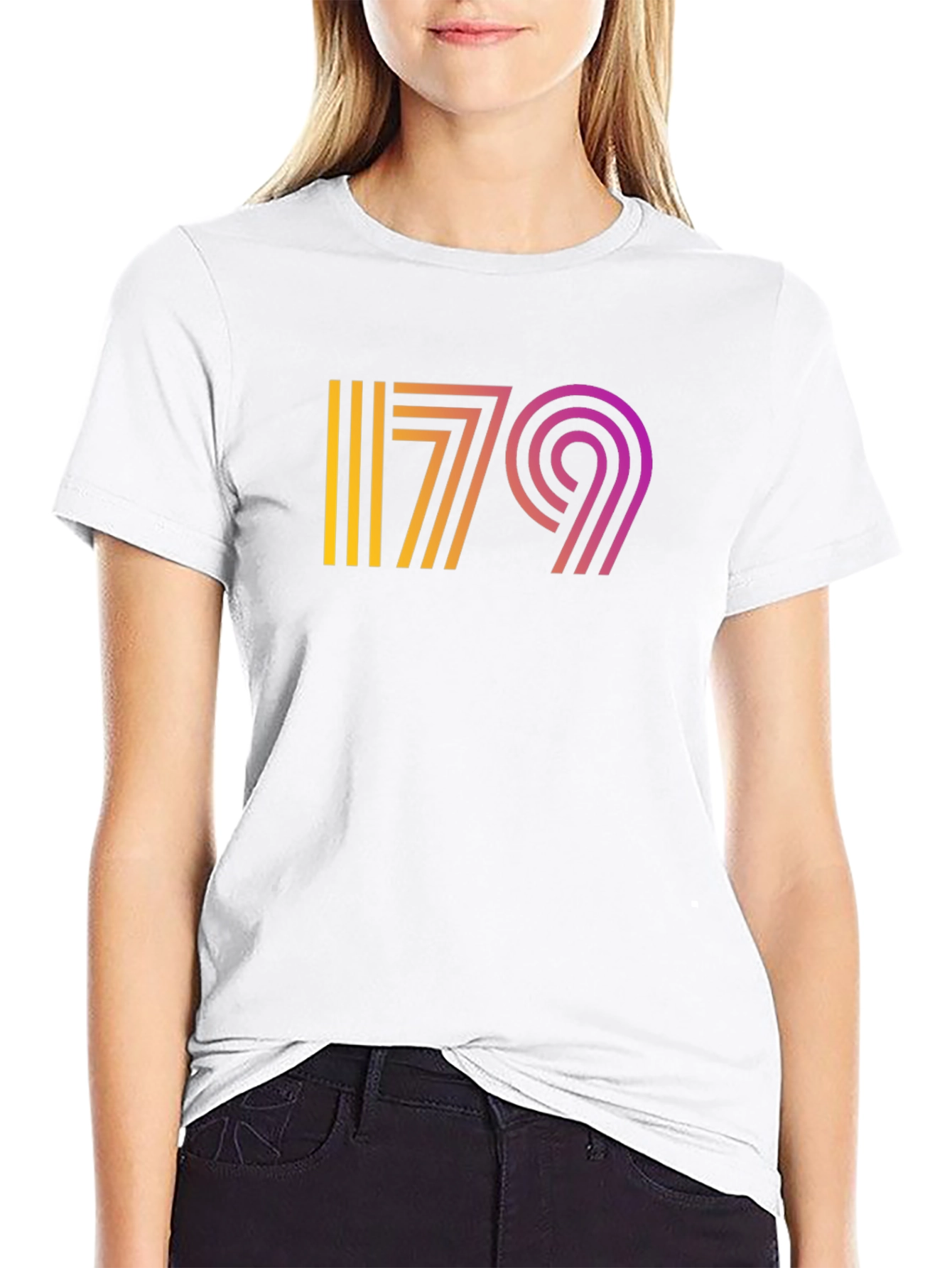 Retro 79 Graphic Tee - Gradient Design Black T-Shirt