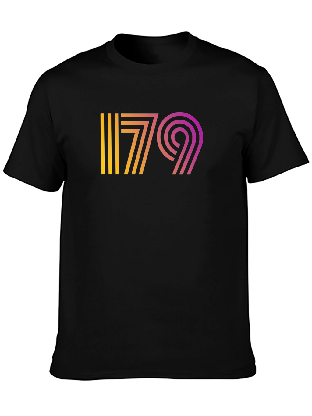 Retro 79 Graphic Tee - Gradient Design Black T-Shirt