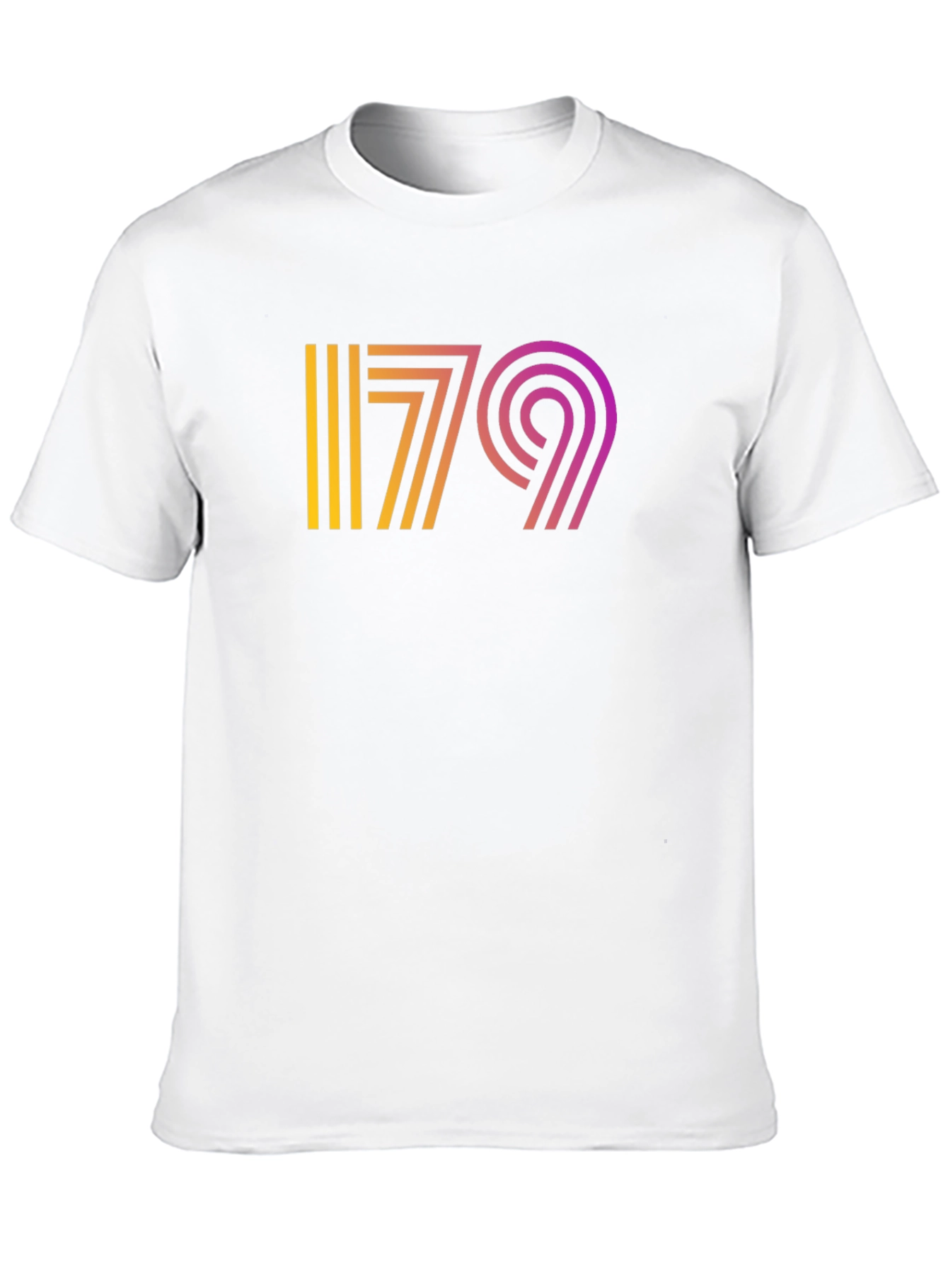 Retro 79 Graphic Tee - Gradient Design Black T-Shirt