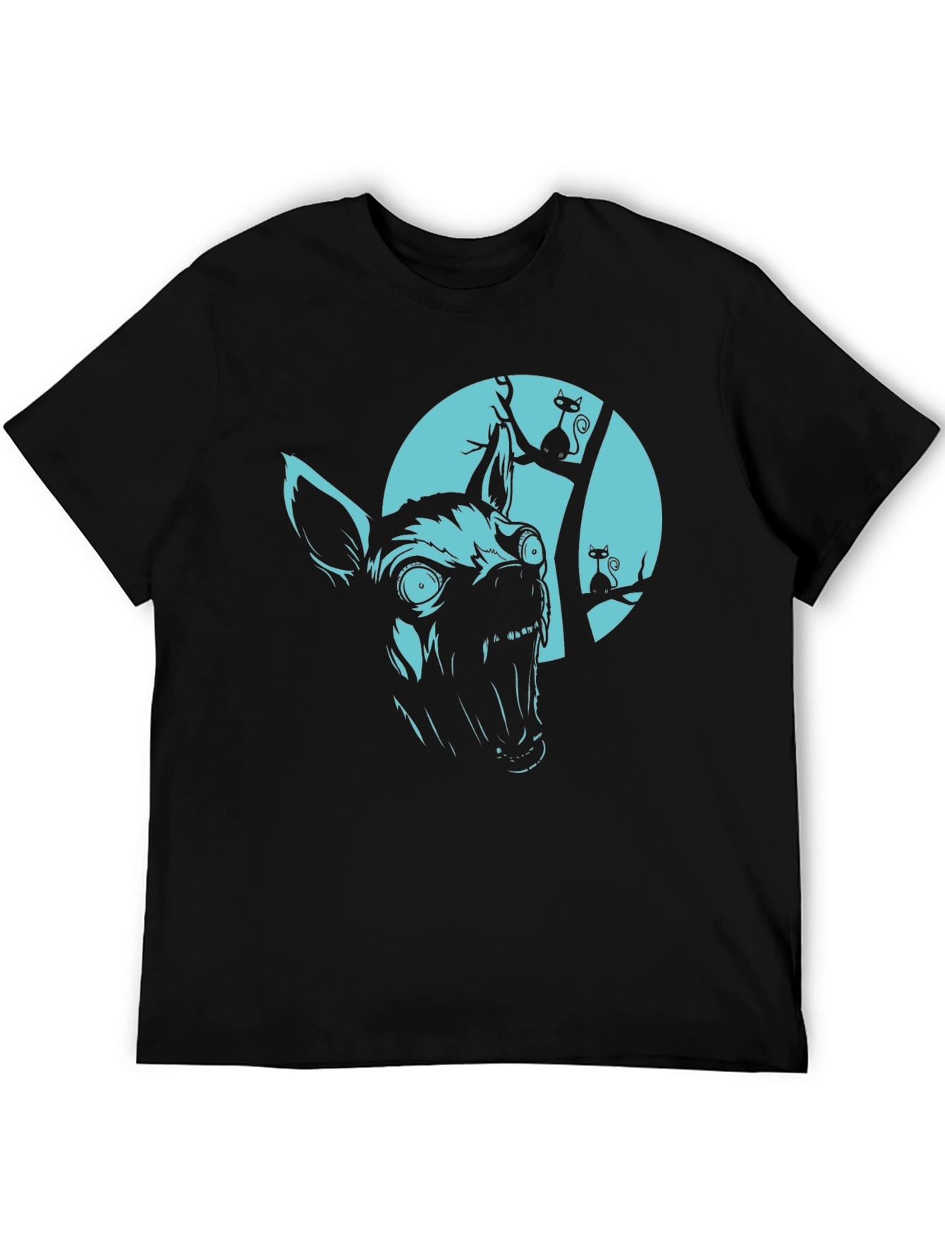Mens Halloween Dog & Cat Graphic Tee