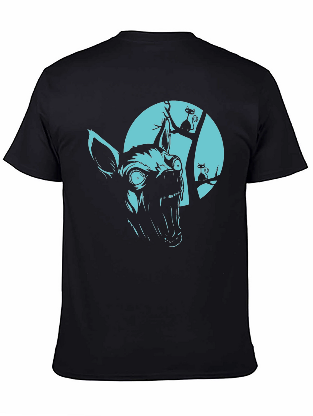 Mens Halloween Dog & Cat Graphic Tee