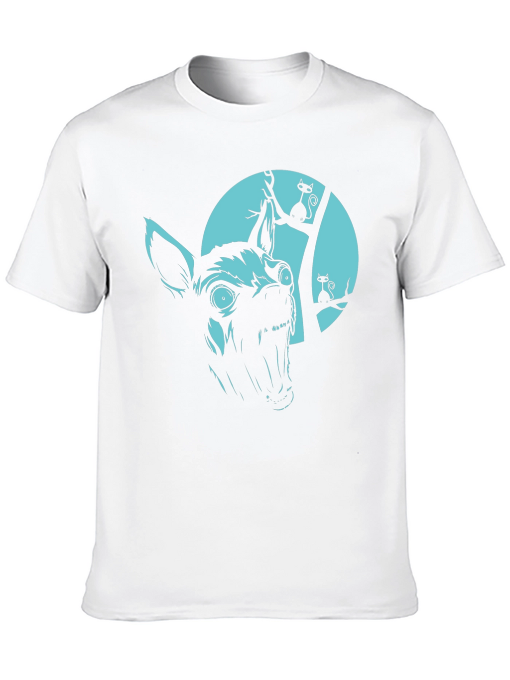 Mens Halloween Dog & Cat Graphic Tee