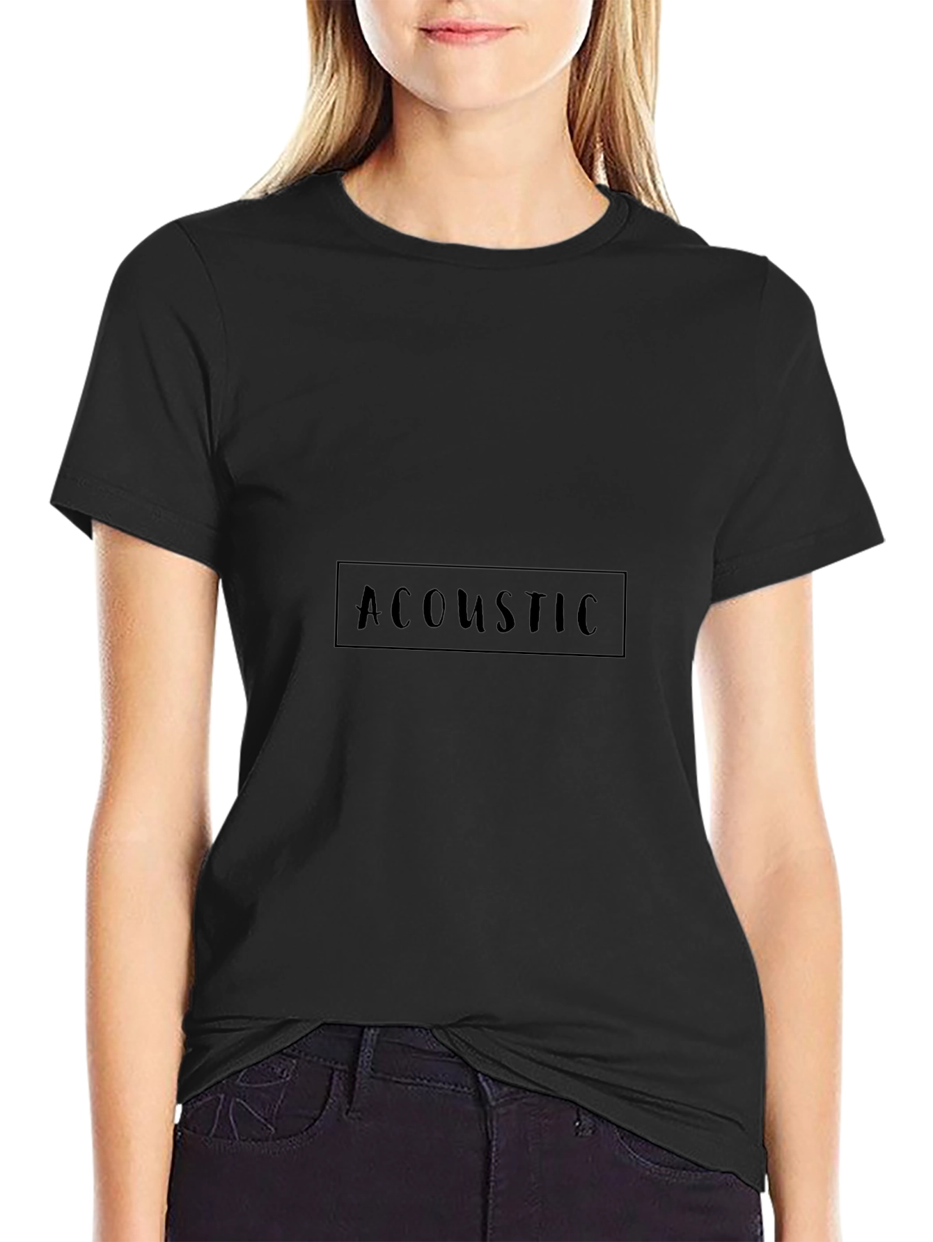 Acoustic Graphic Black Tee - Classic Comfort Fit
