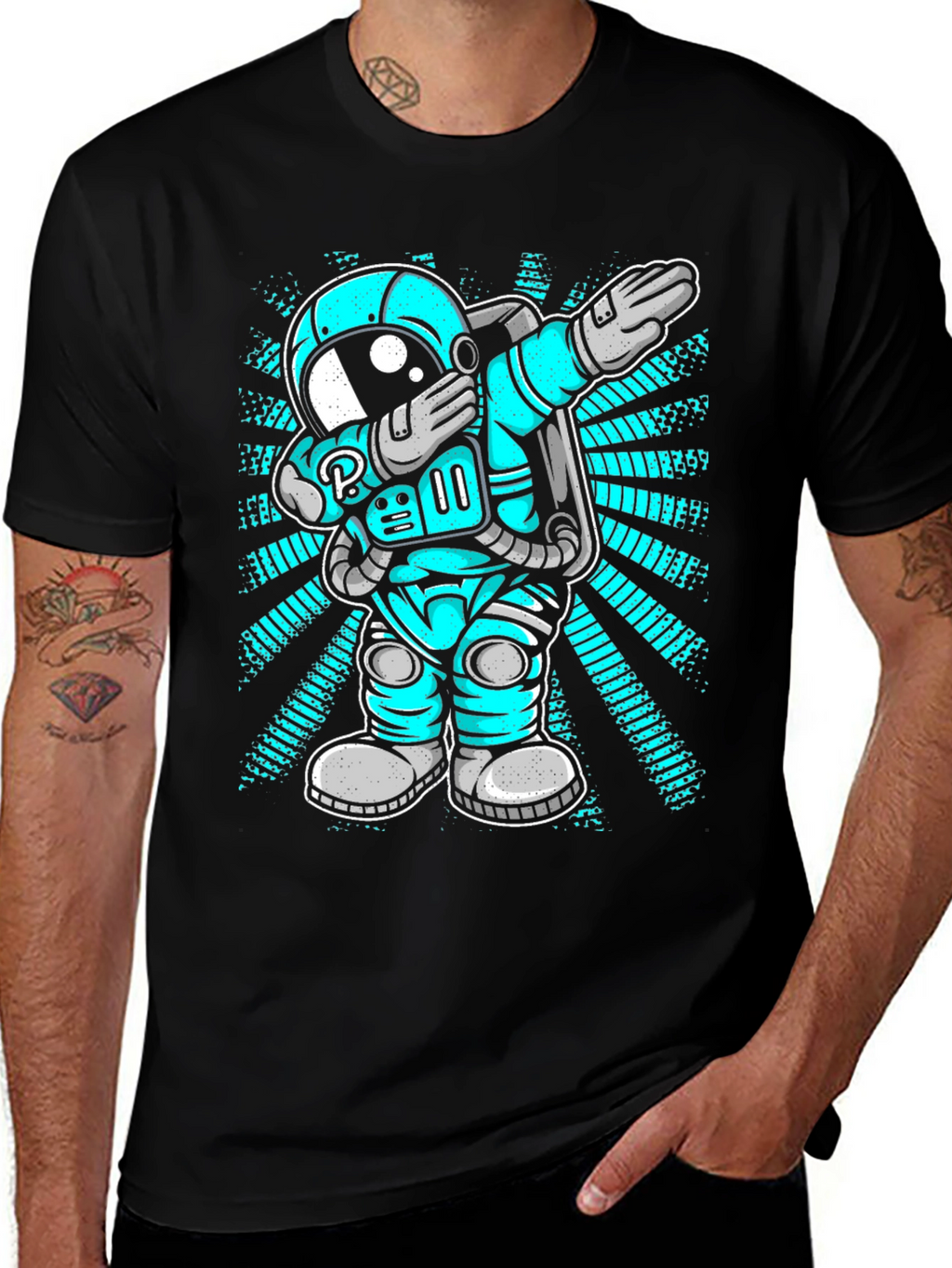 Dabbing Astronaut Graphic T-Shirt