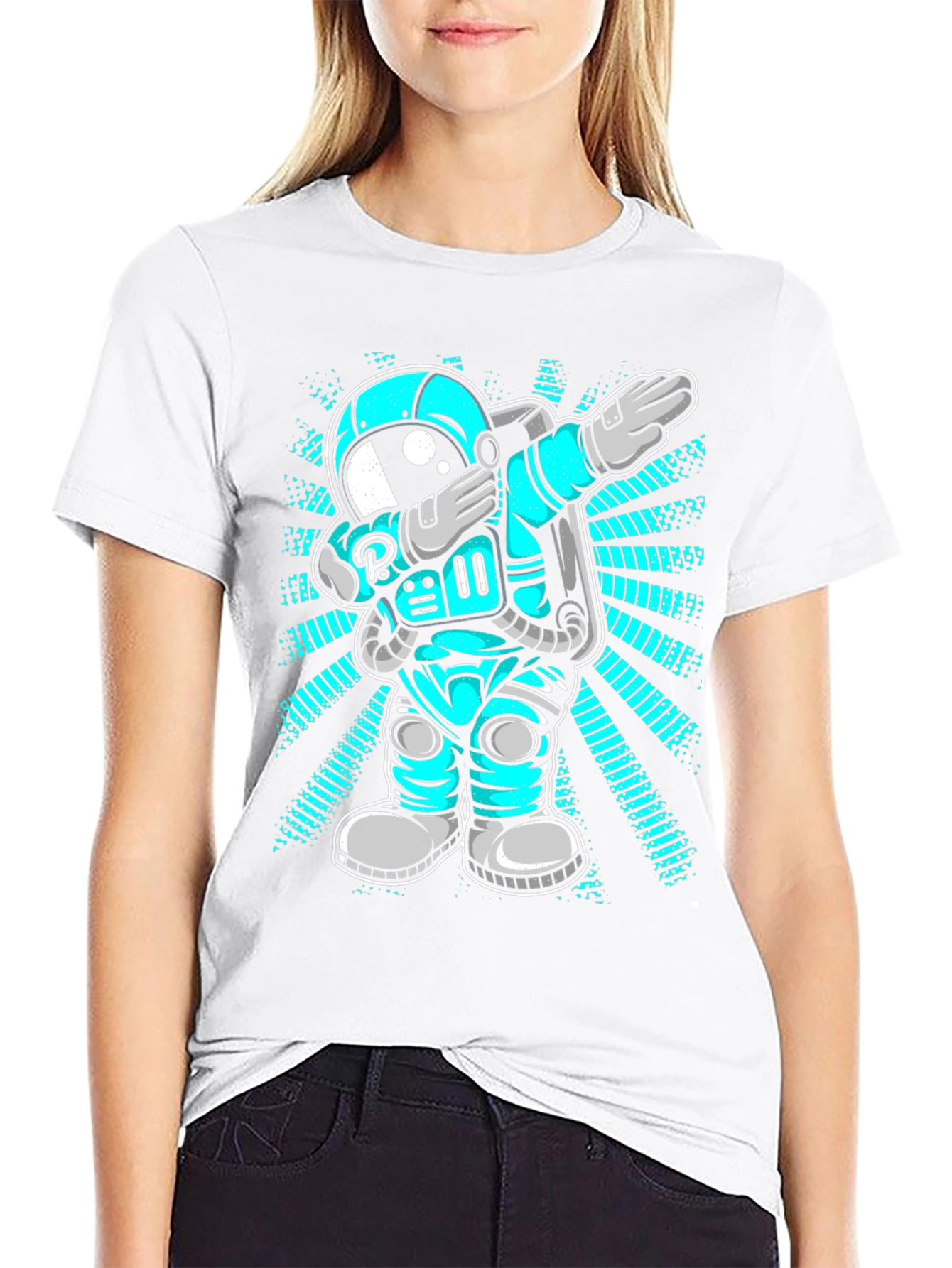 Dabbing Astronaut Graphic T-Shirt