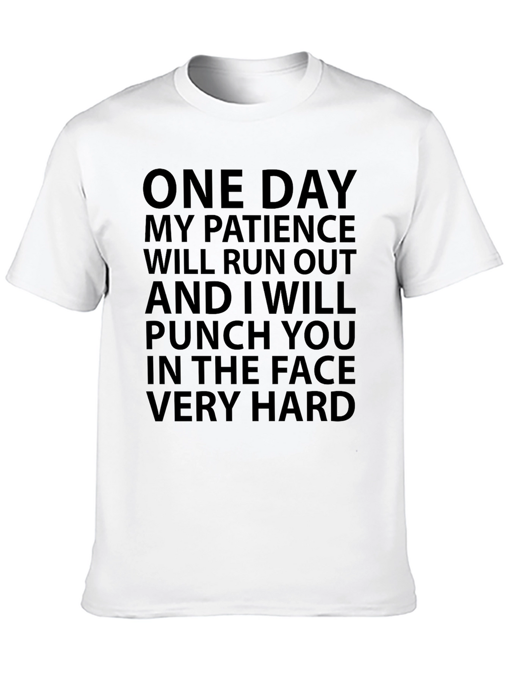 Humorous Black T-Shirt: Patience Warning