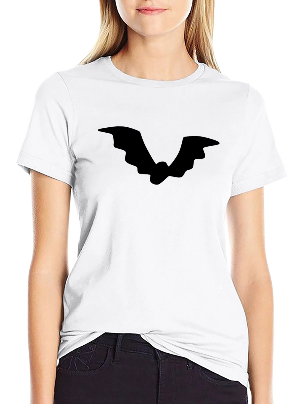Black Bat Graphic Tee - Halloween Style