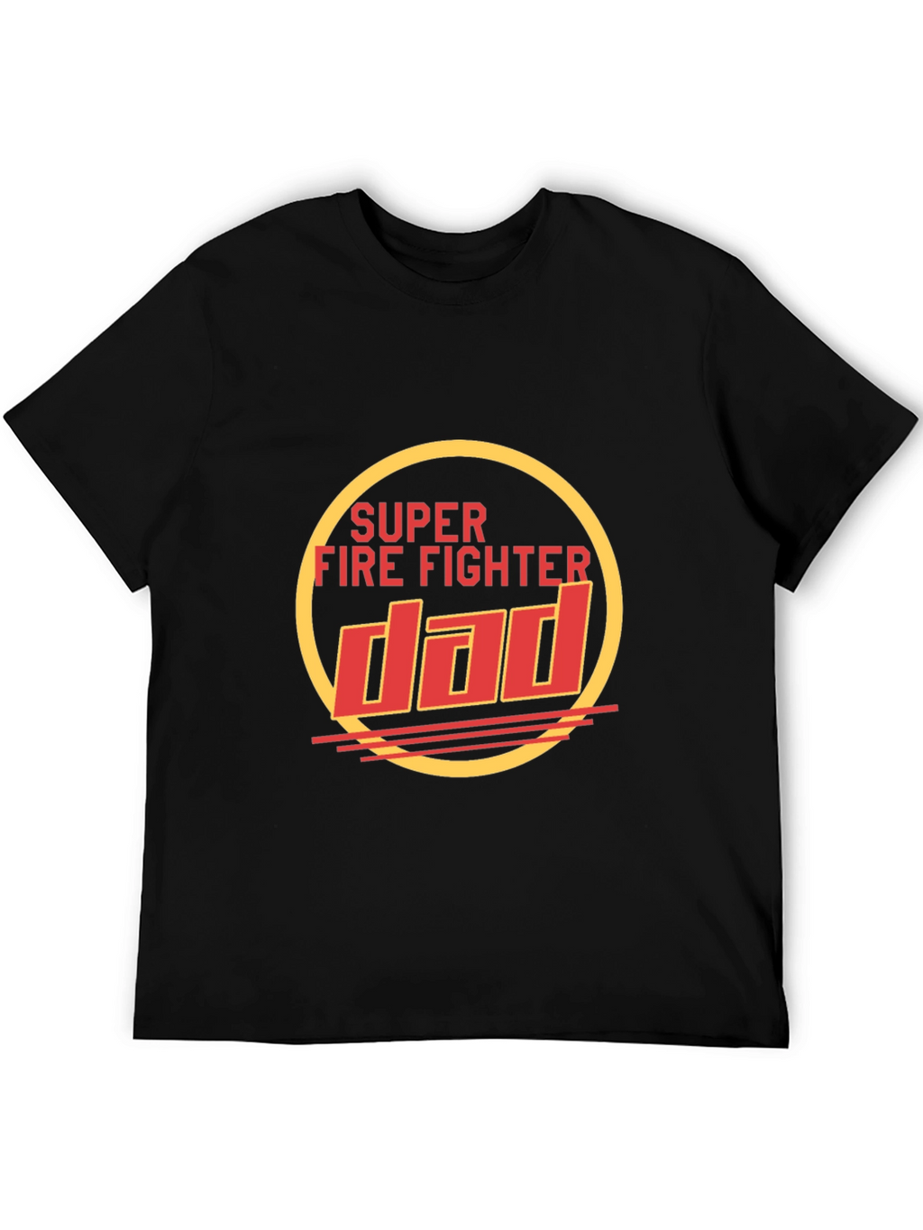 Super Firefighter Dad T-Shirt - Black