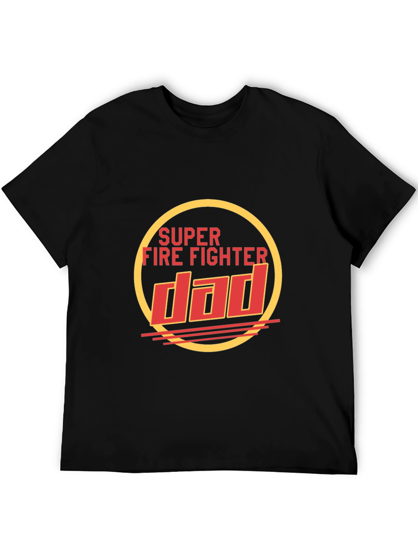Super Firefighter Dad T-Shirt - Black