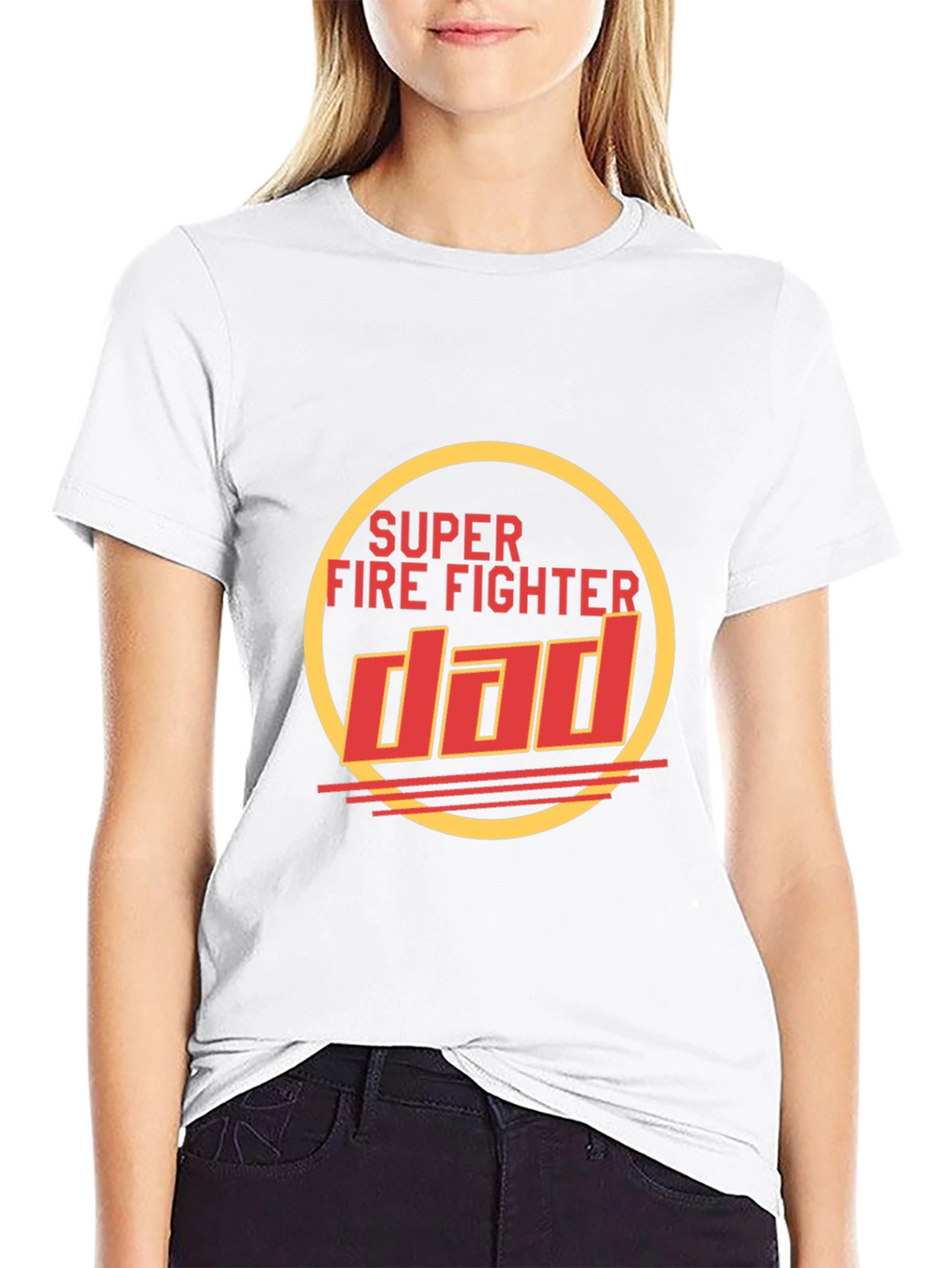 Super Firefighter Dad T-Shirt - Black