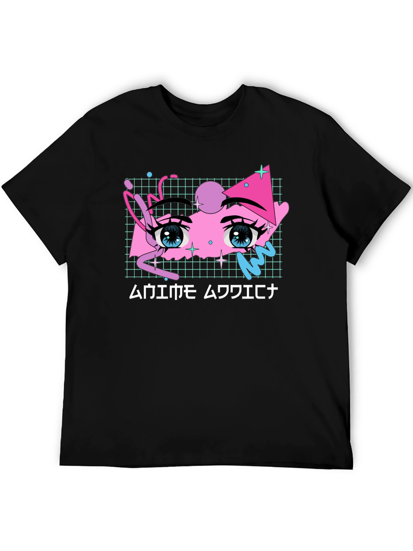 Anime Eyes Graphic Tee - Vaporwave Aesthetic Shirt