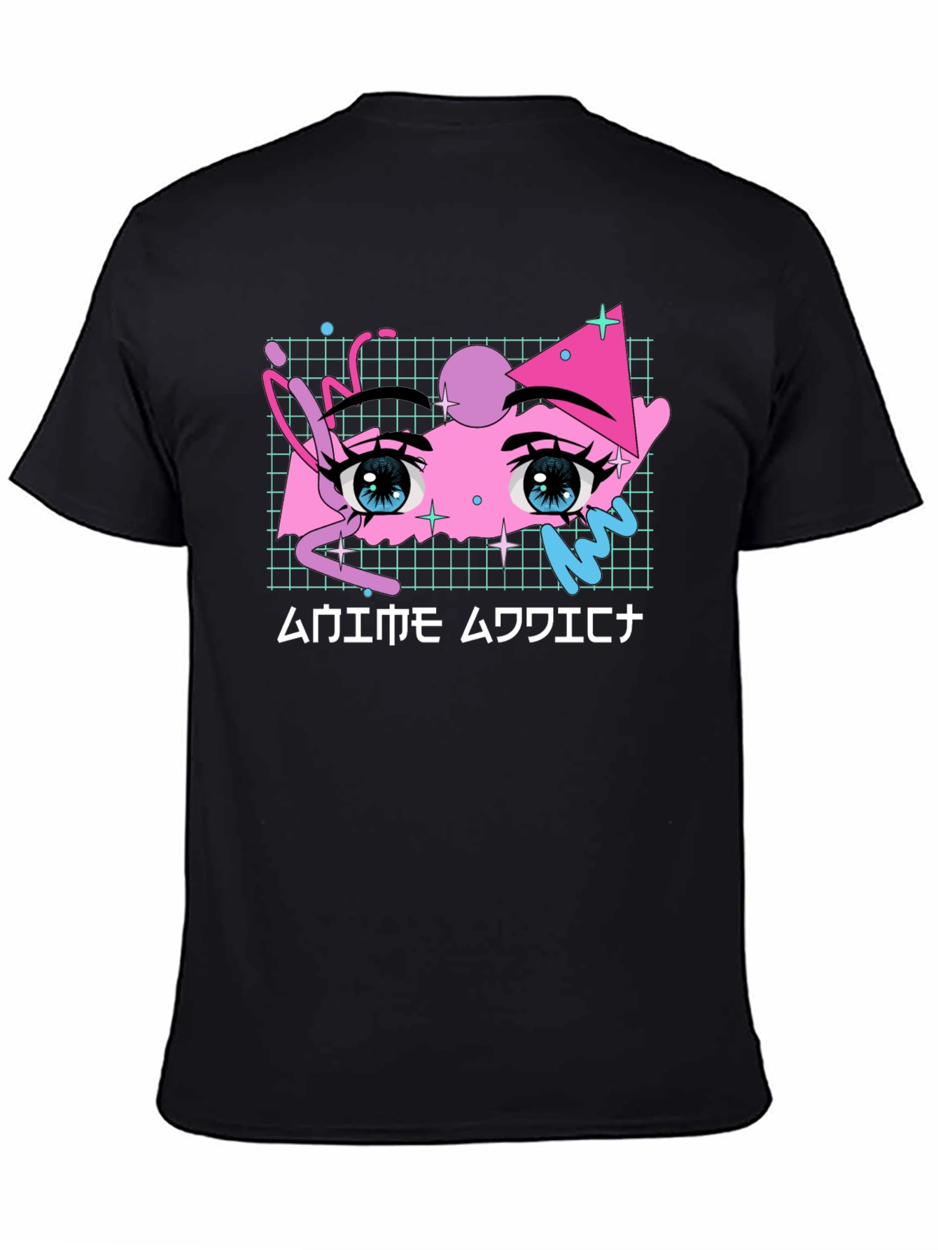 Anime Eyes Graphic Tee - Vaporwave Aesthetic Shirt