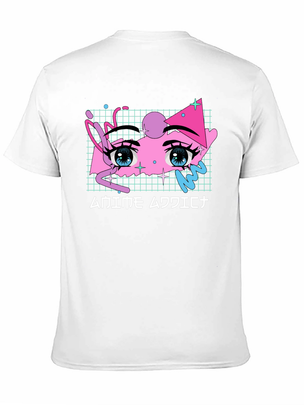 Anime Eyes Graphic Tee - Vaporwave Aesthetic Shirt