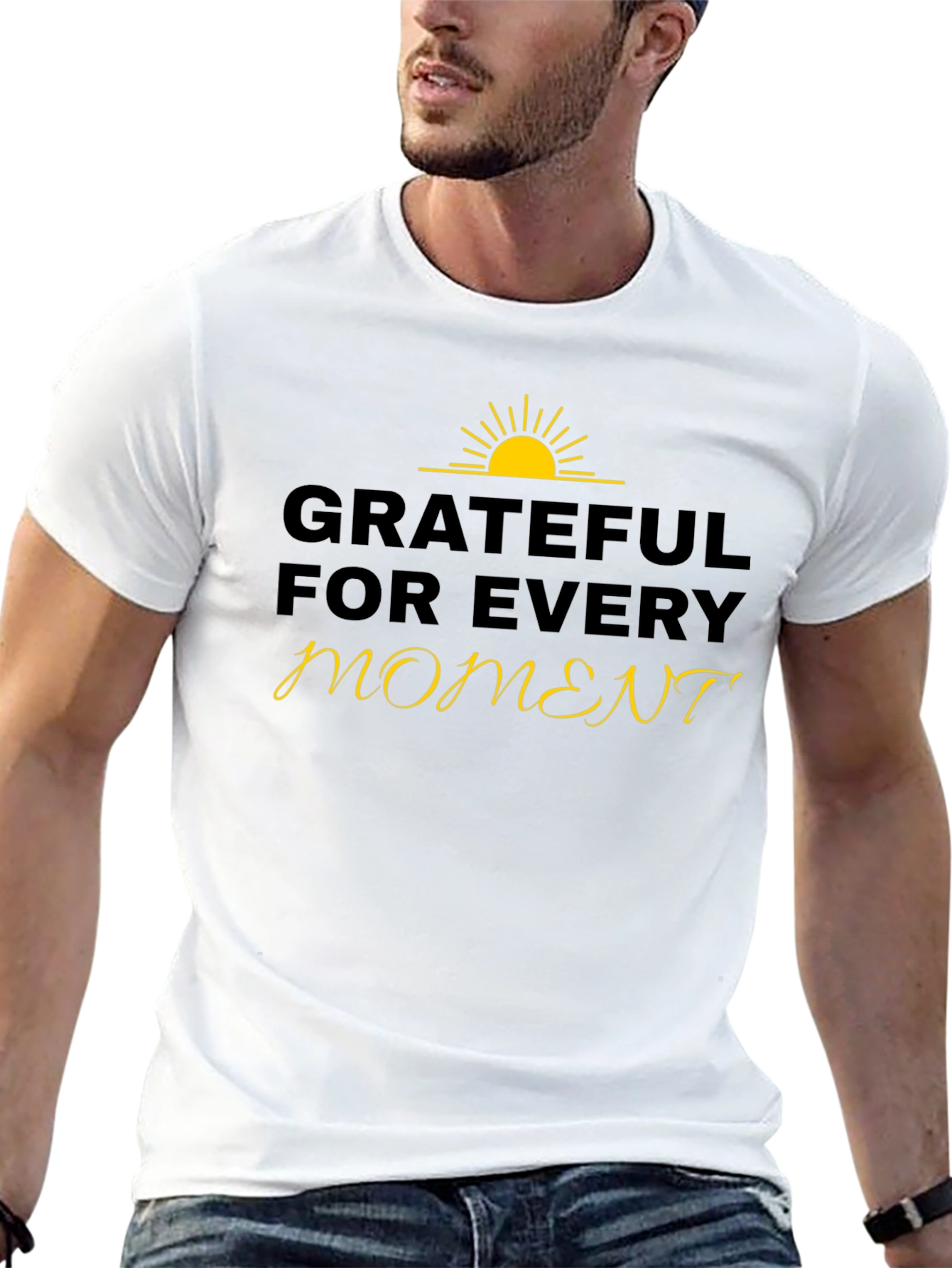 Grateful for Every Moment Black T-Shirt