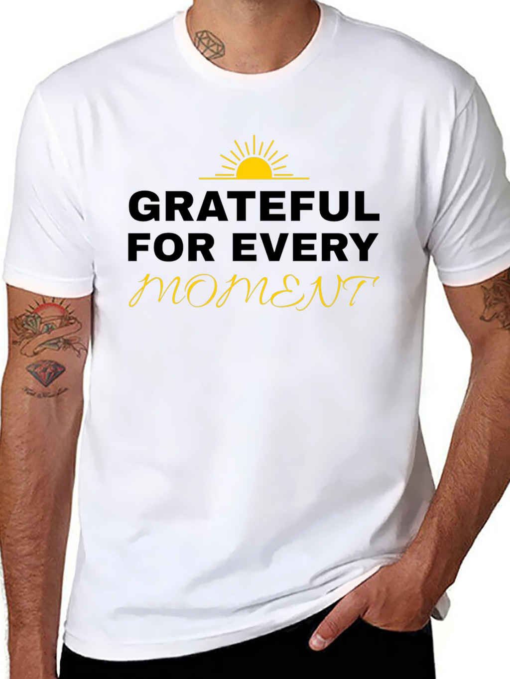 Grateful for Every Moment Black T-Shirt