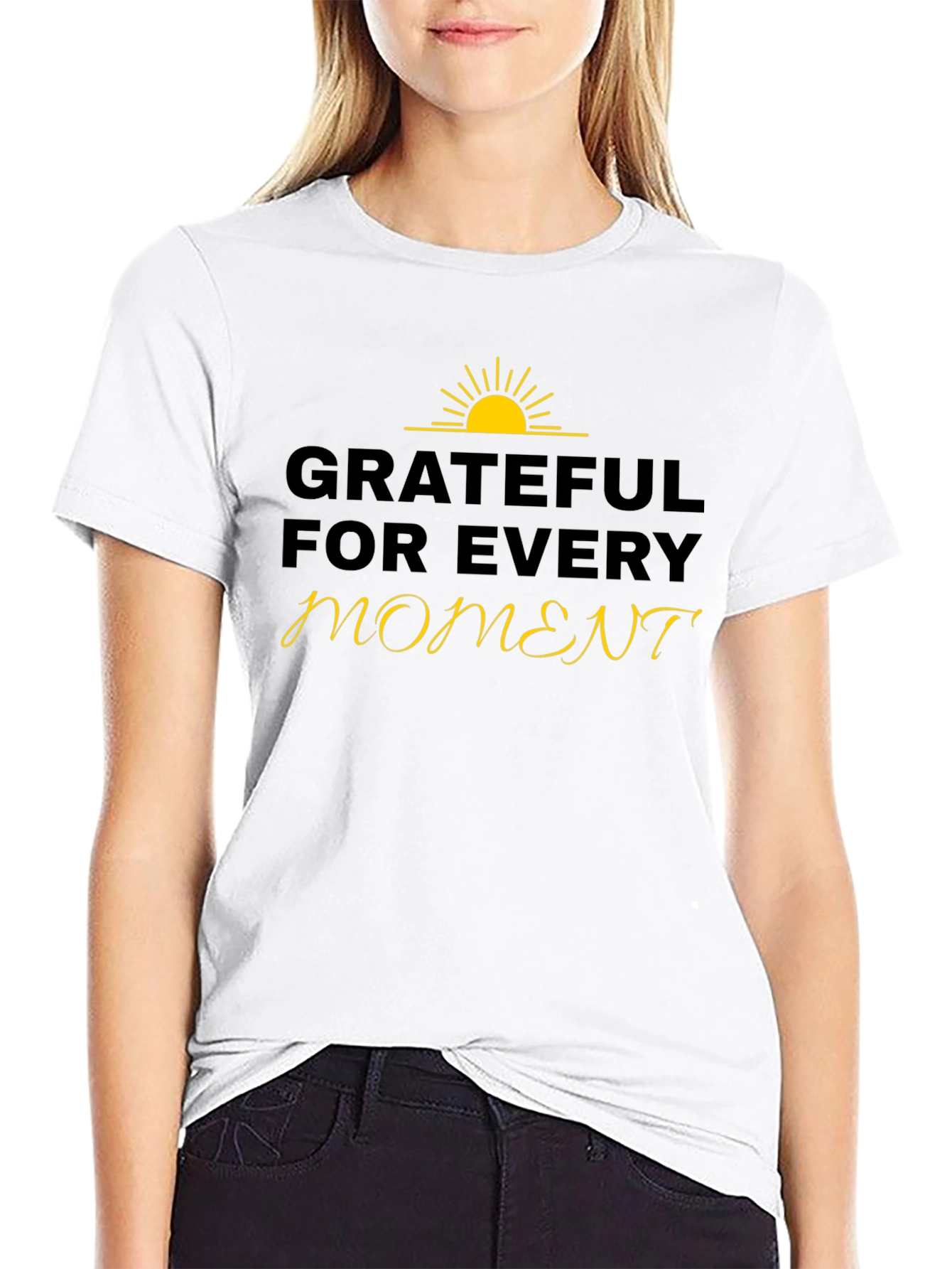 Grateful for Every Moment Black T-Shirt