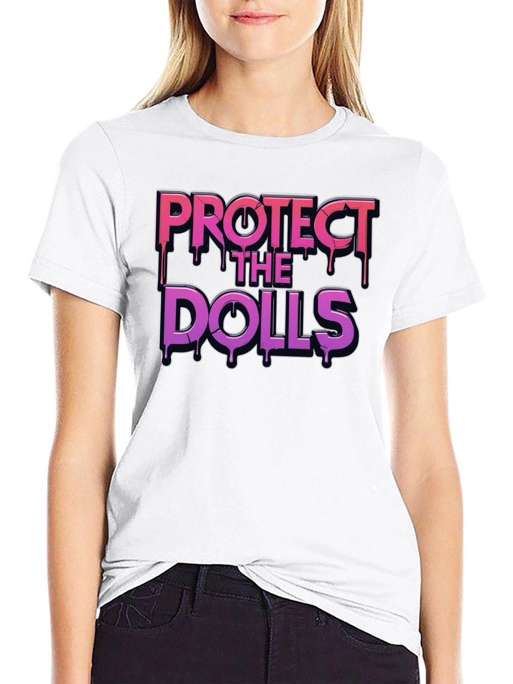Protect the Dolls Graphic T-Shirt - Black