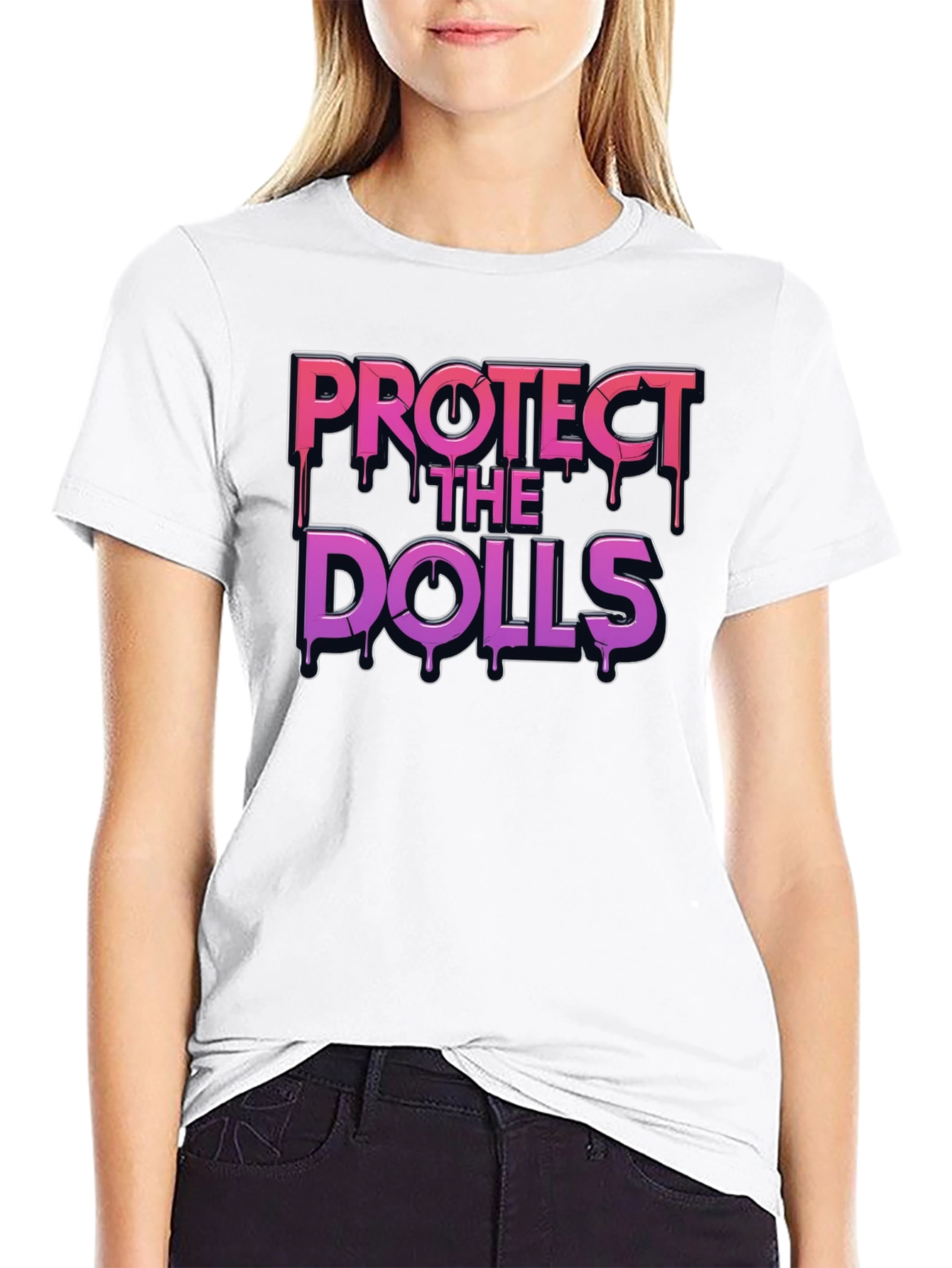 Protect the Dolls Graphic T-Shirt - Black
