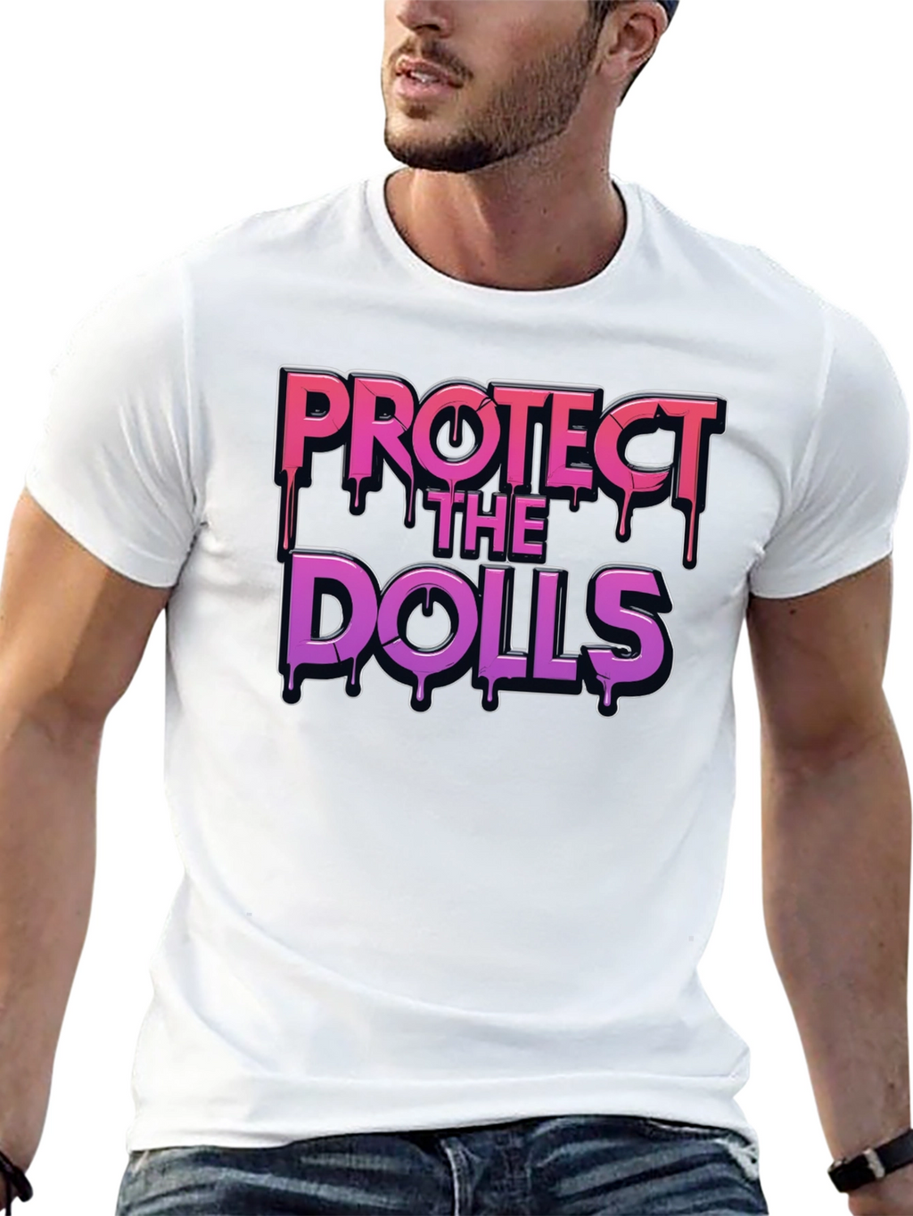 Protect the Dolls Graphic T-Shirt - Black