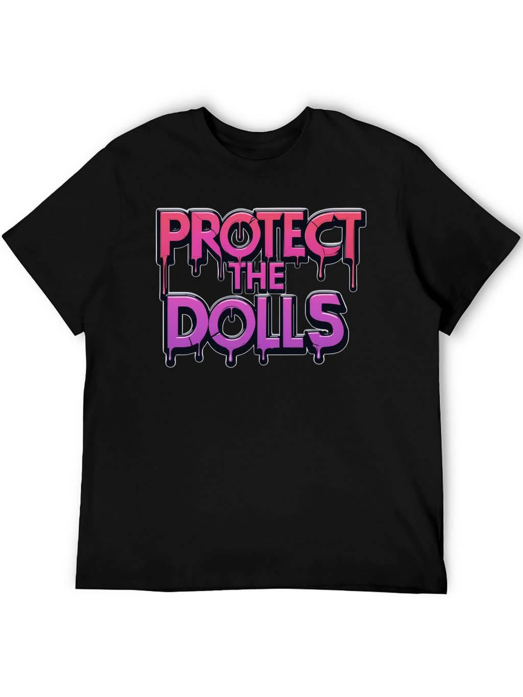 Protect the Dolls Graphic T-Shirt - Black