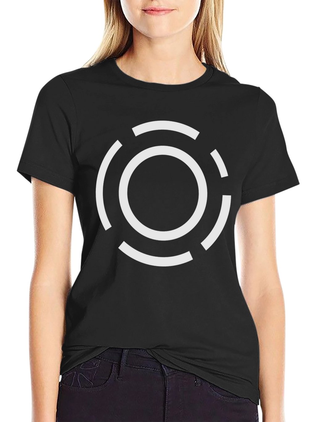 Modern Graphic Tee - Geometric Circle Design