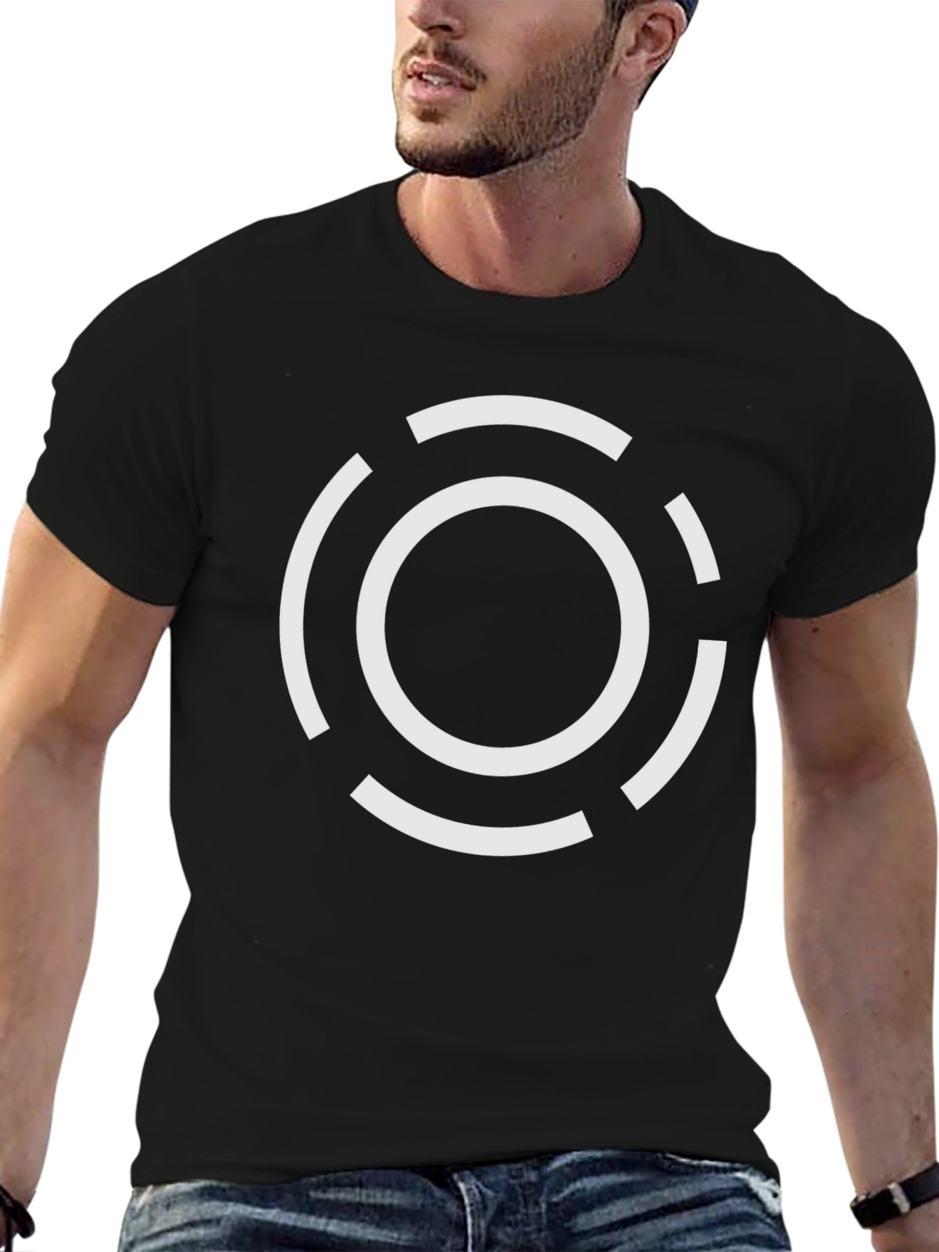 Modern Graphic Tee - Geometric Circle Design