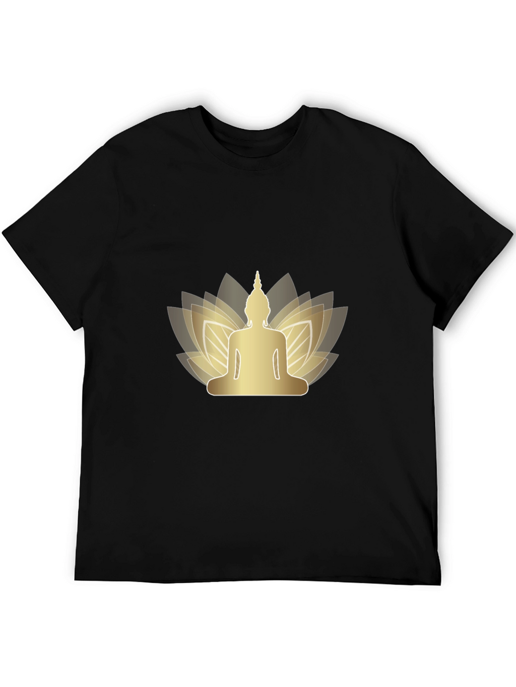 Buddha Lotus Graphic Tee - Mens Black T-Shirt