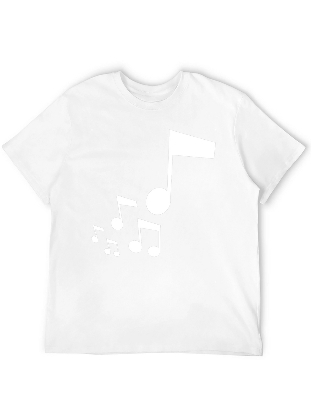 Musical Notes Graphic Black T-Shirt